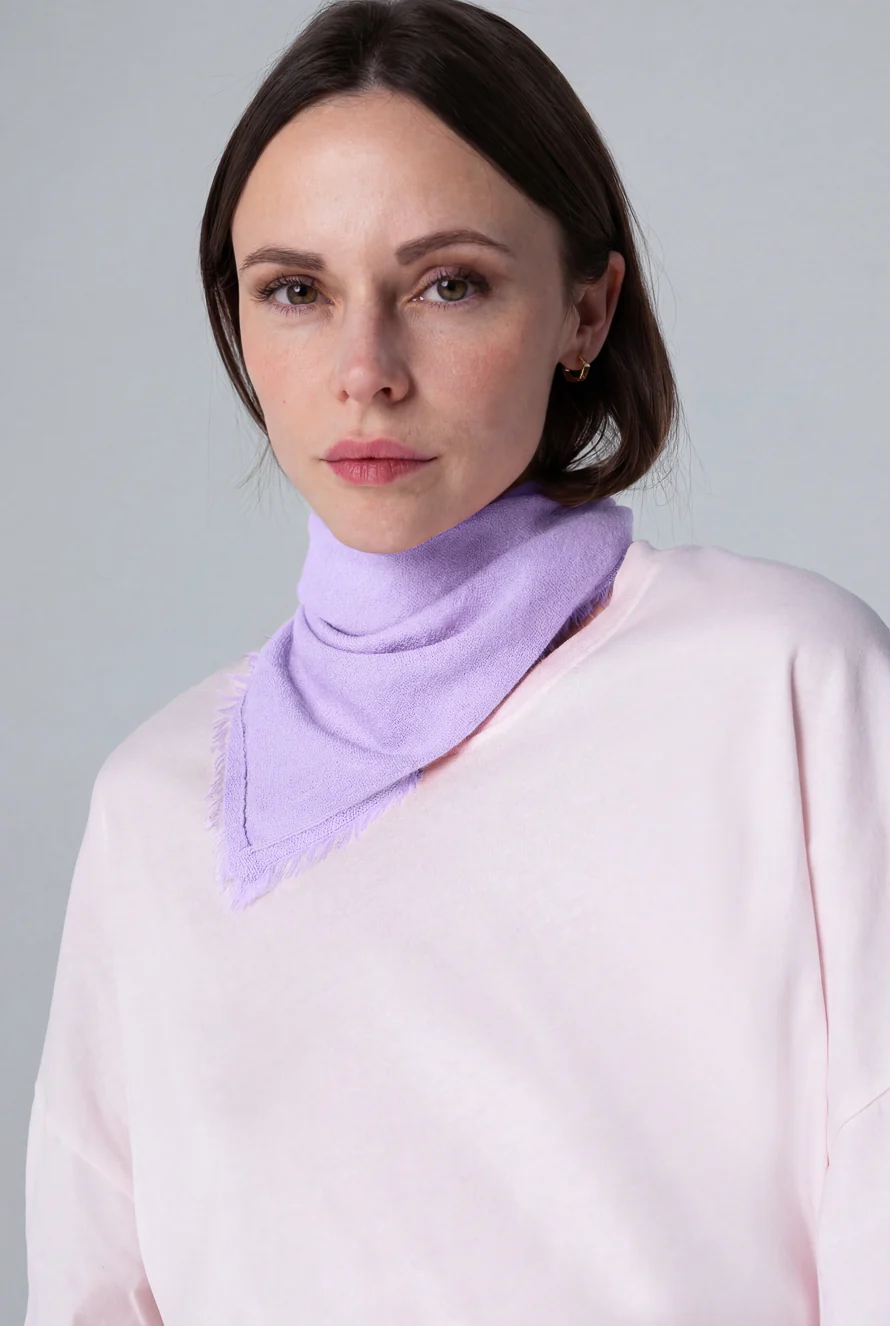 Bandana Violet Clair en Cachemire