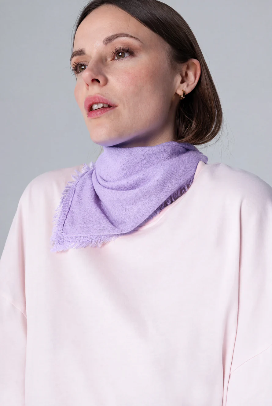 Bandana Violet Clair en Cachemire - Image 2