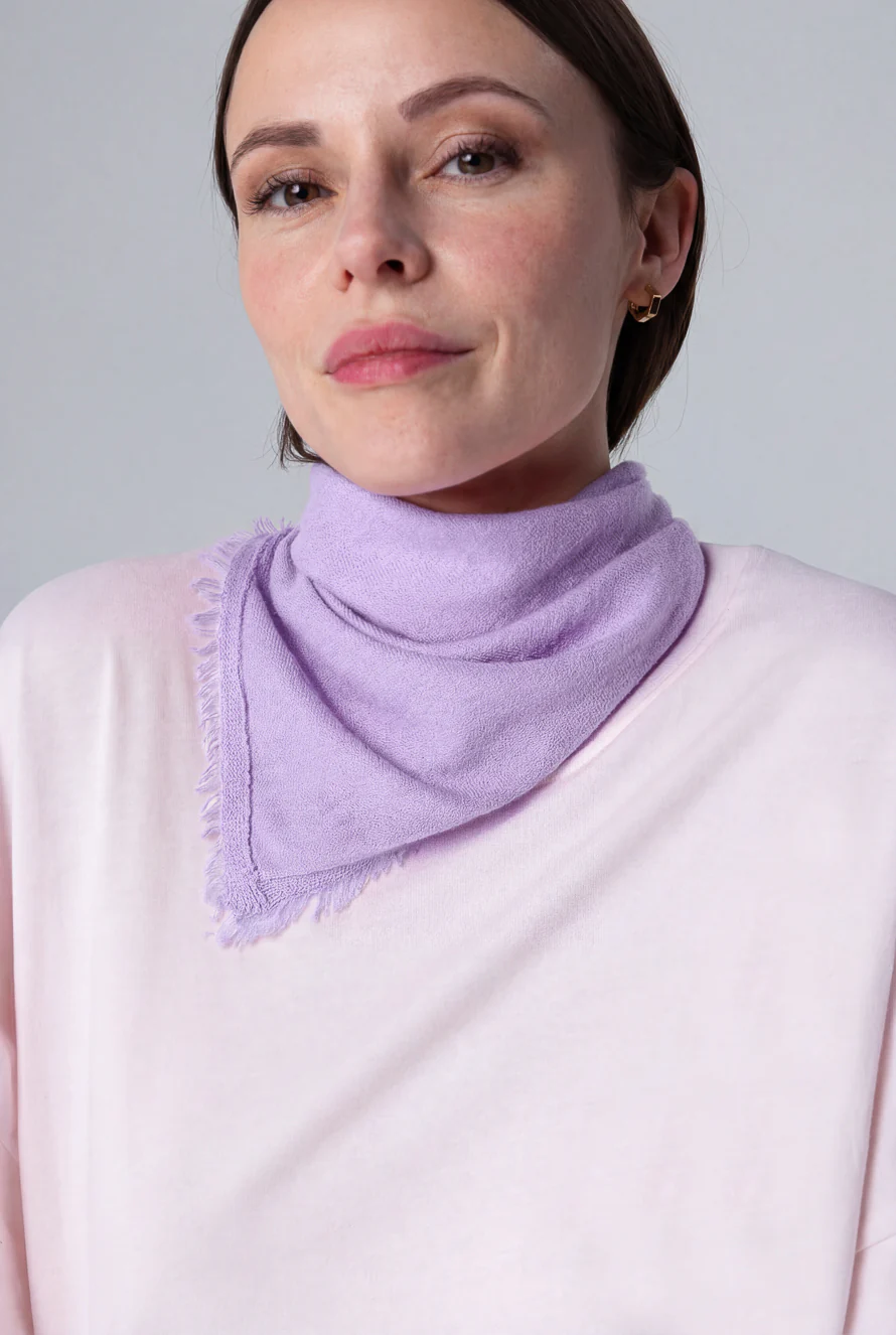 Bandana Violet Clair en Cachemire - Image 3