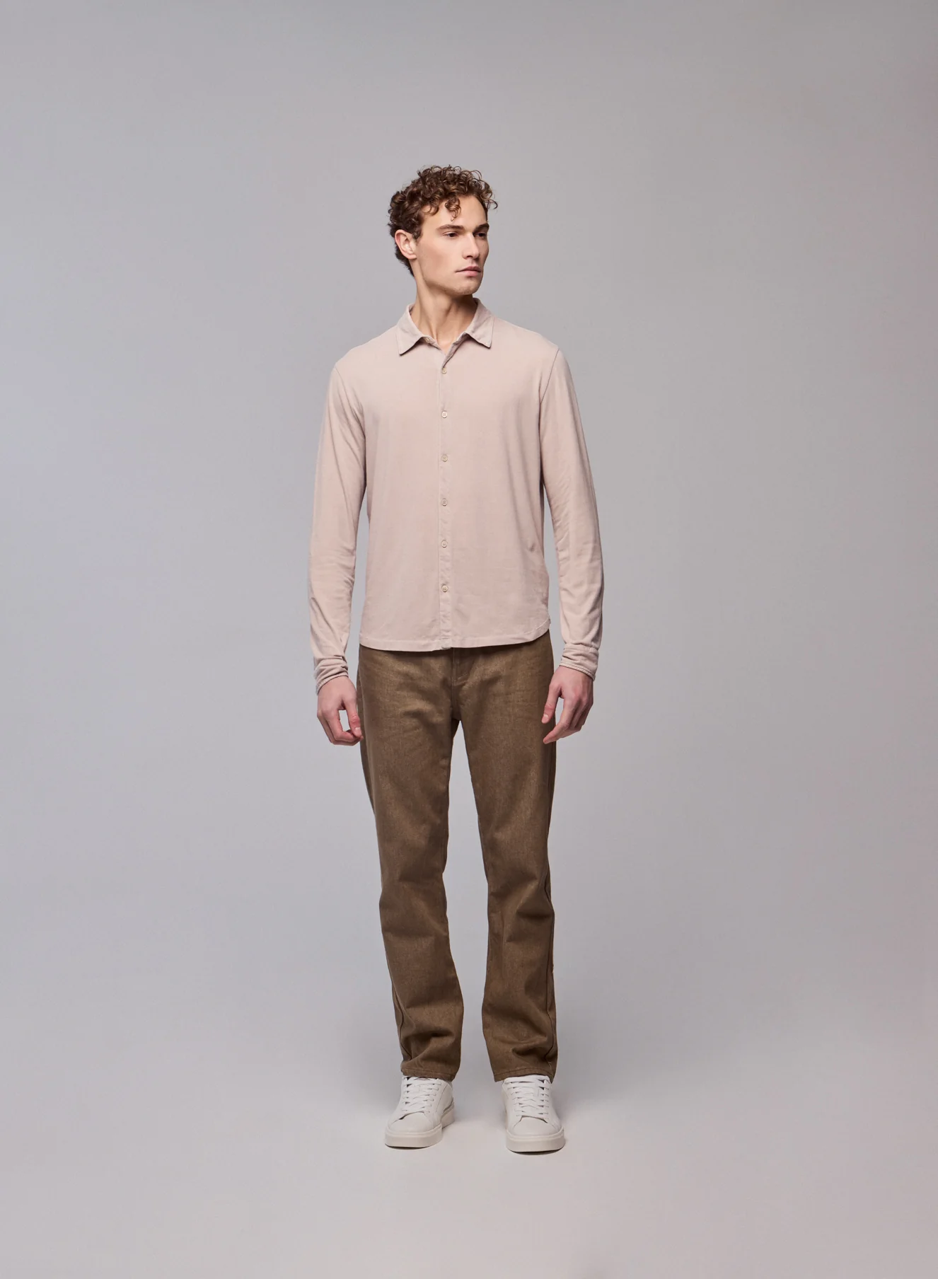 Chemise Ficelle Manches Longues en Coton organique / Elasthanne