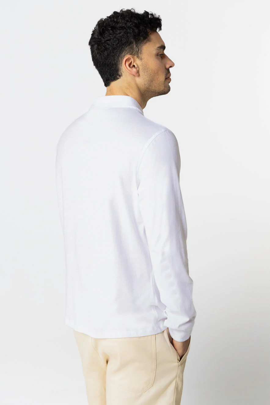 Chemise Blanche Col Chemise Manches Longues en Coton Organique - Image 3