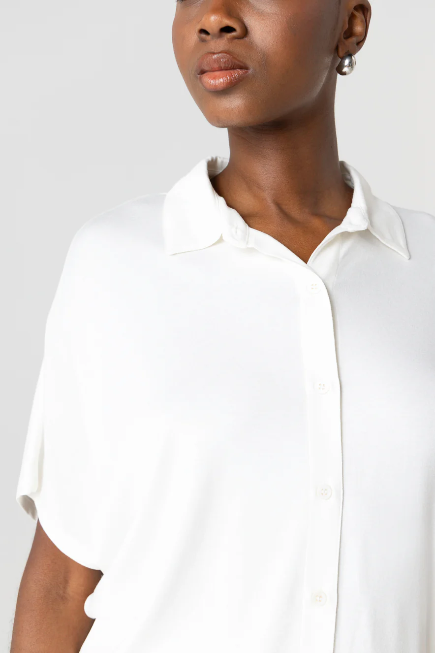 Chemise Cream Manches Courtes en Viscose / Elasthanne - Image 5