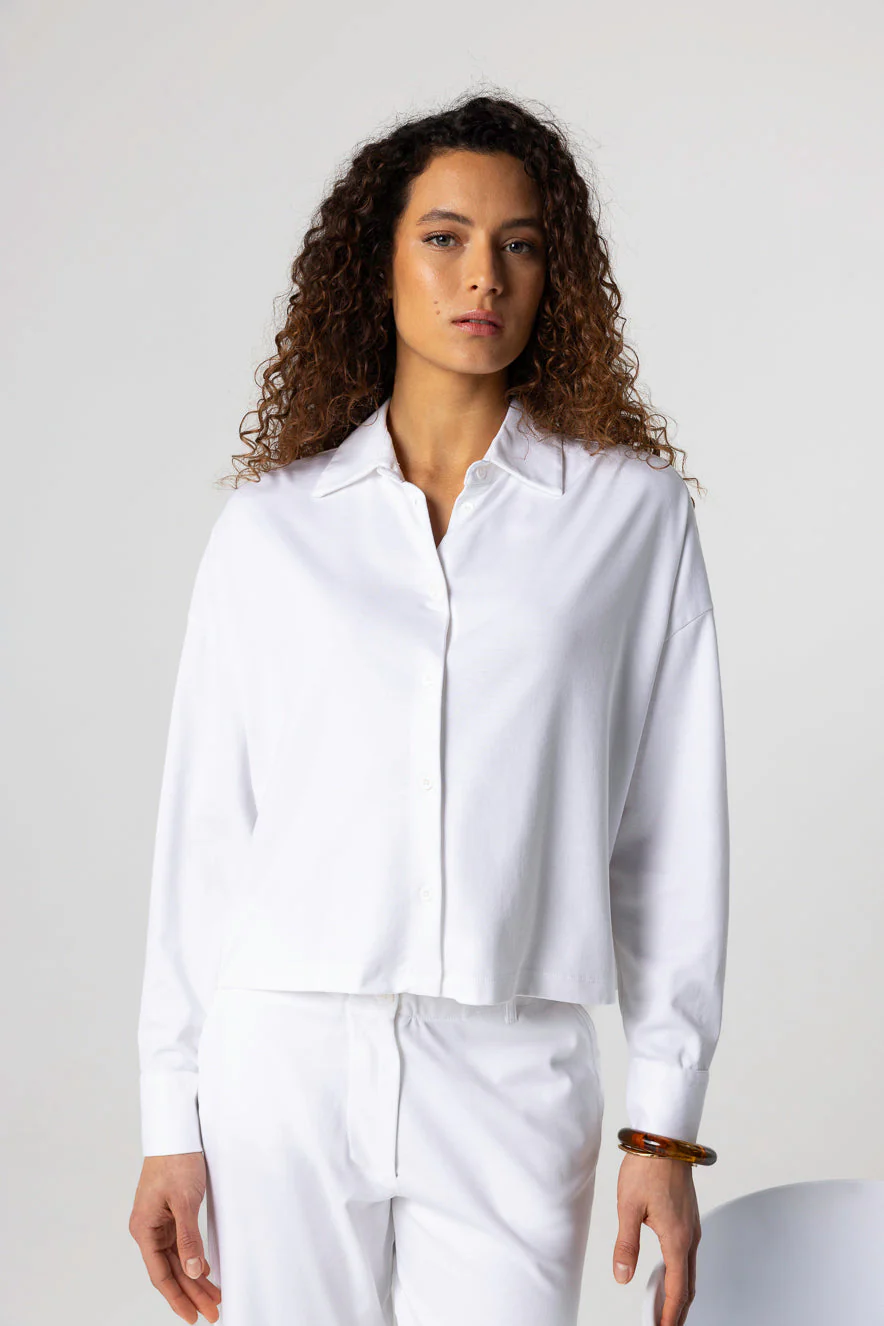Chemise Blanche Manches Longues en Coton Supima - Image 3