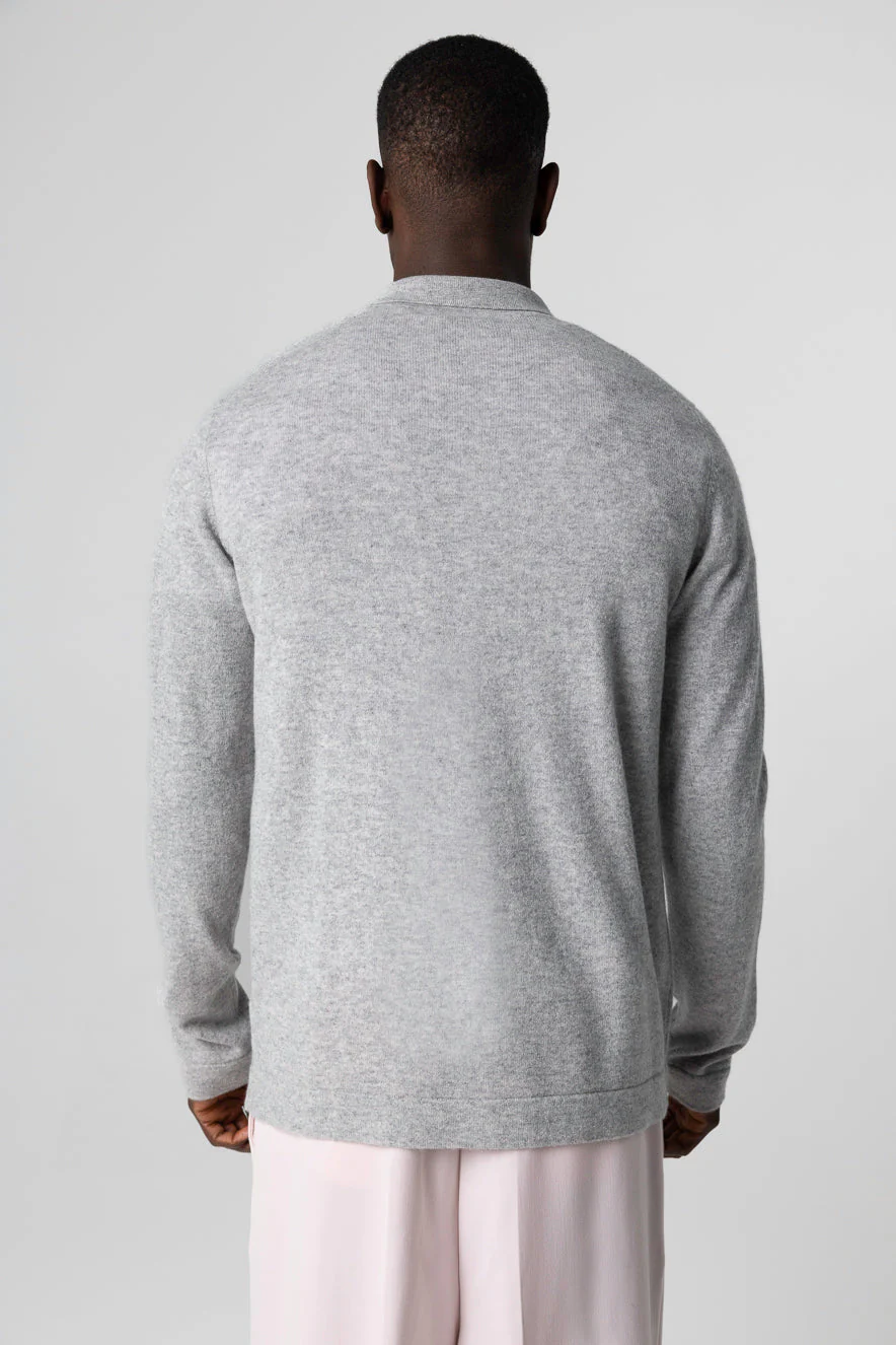 Chemise Grise Manches Longues en Cachemire - Image 6