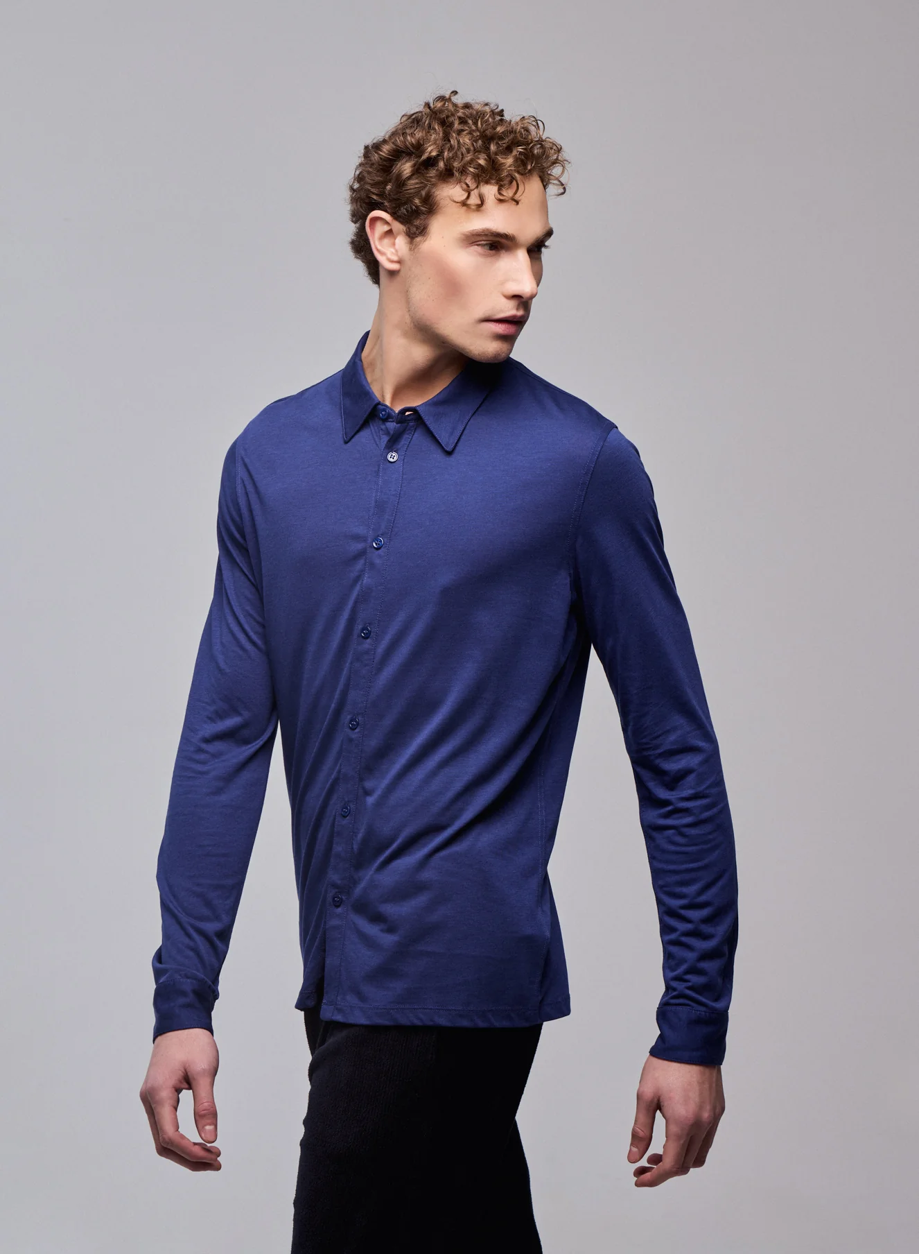 Chemise Marine Chemise Manches Longues en Coton Organique / Polyester - Image 2
