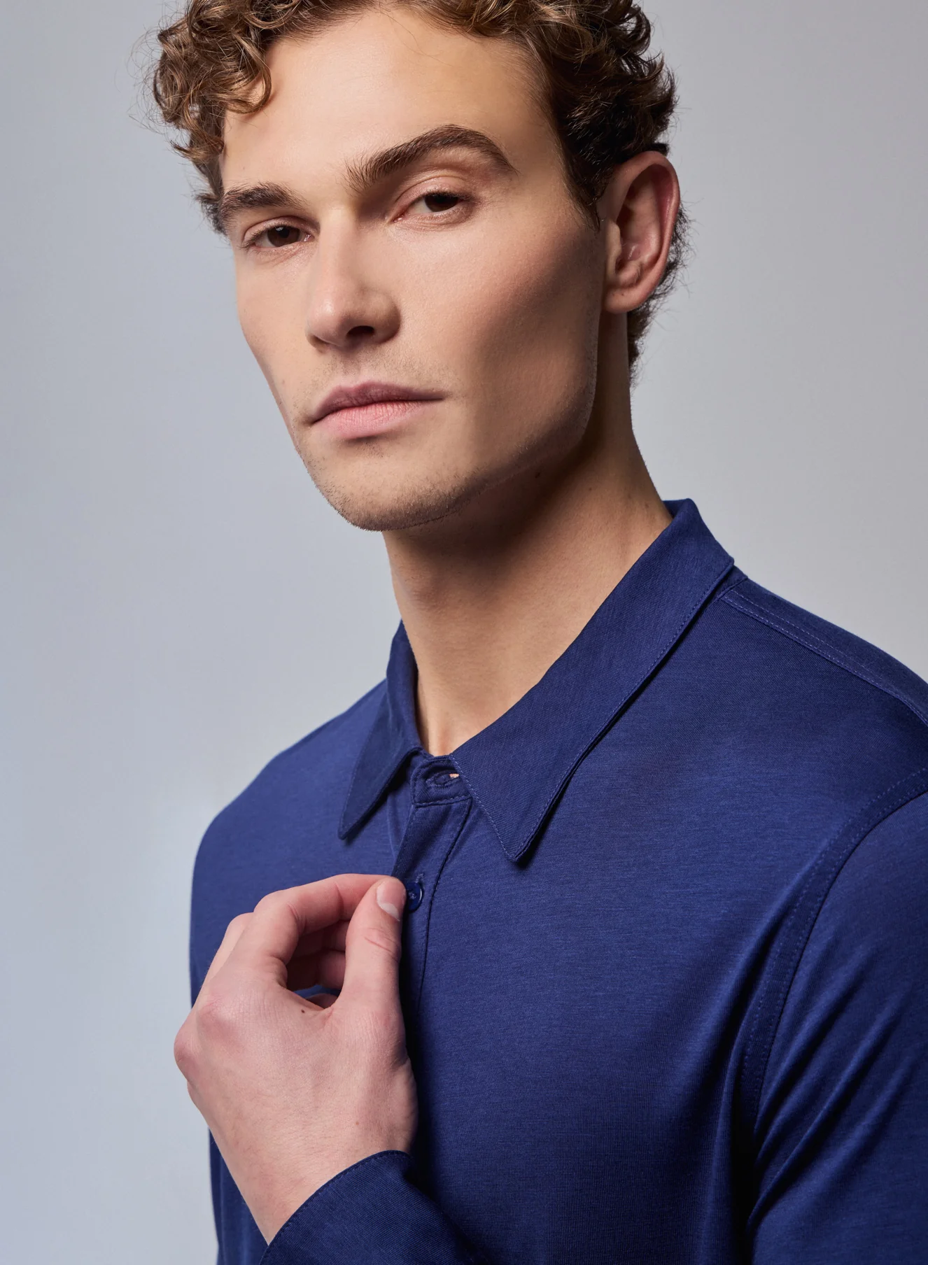 Chemise Marine Chemise Manches Longues en Coton Organique / Polyester - Image 3