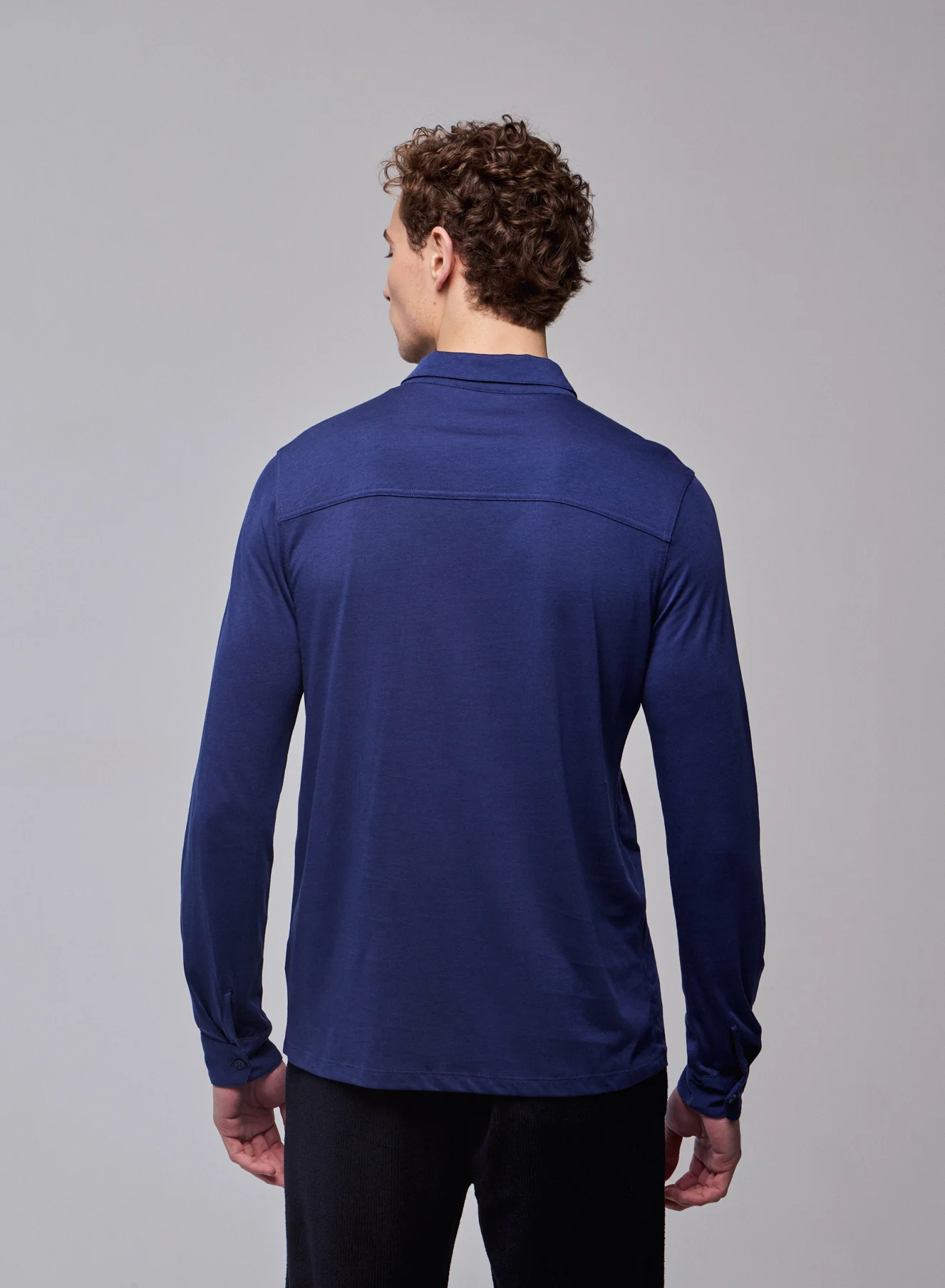 Chemise Marine Chemise Manches Longues en Coton Organique / Polyester - Image 4