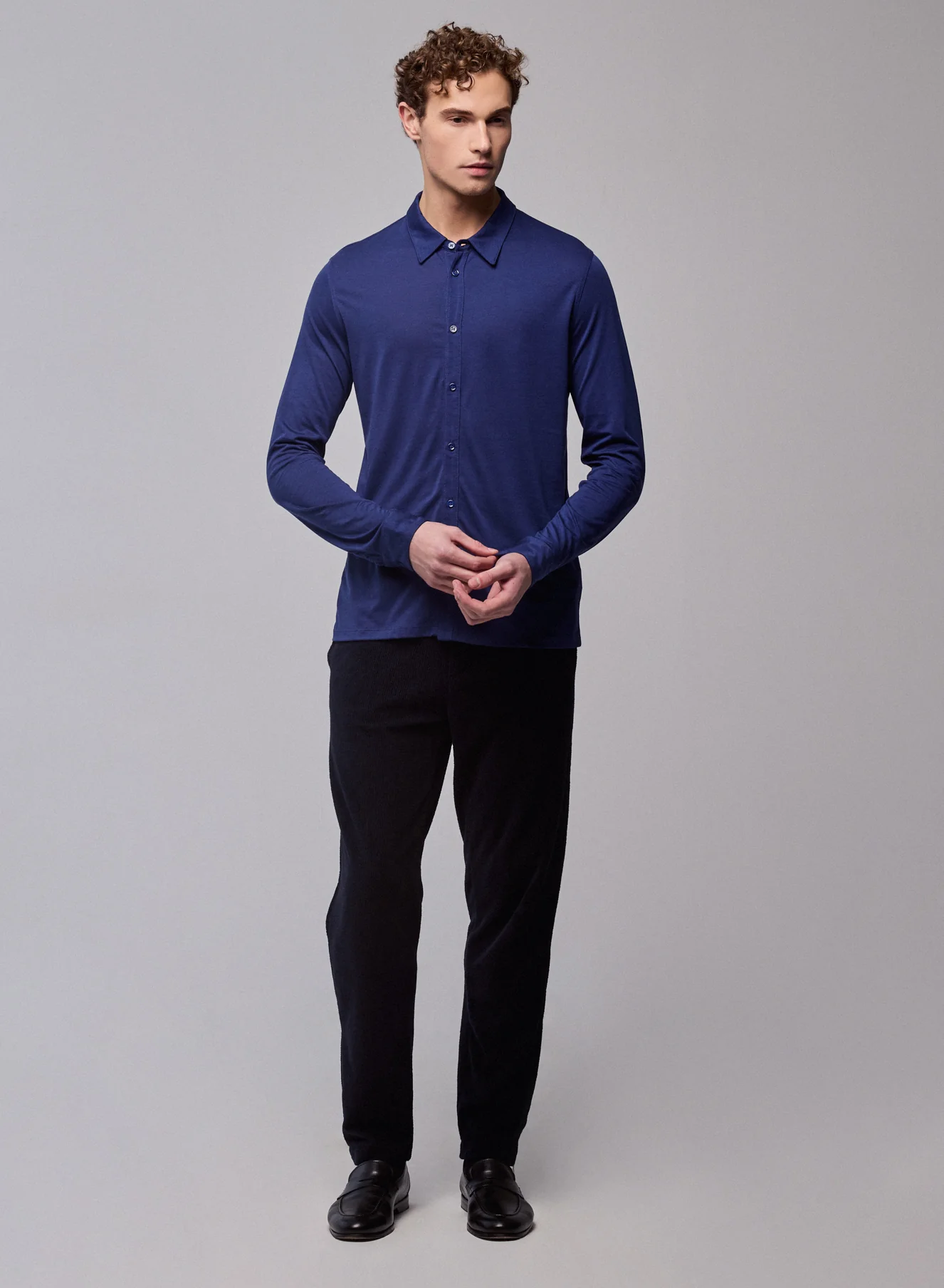 Chemise Marine Chemise Manches Longues en Coton Organique / Polyester - Image 5