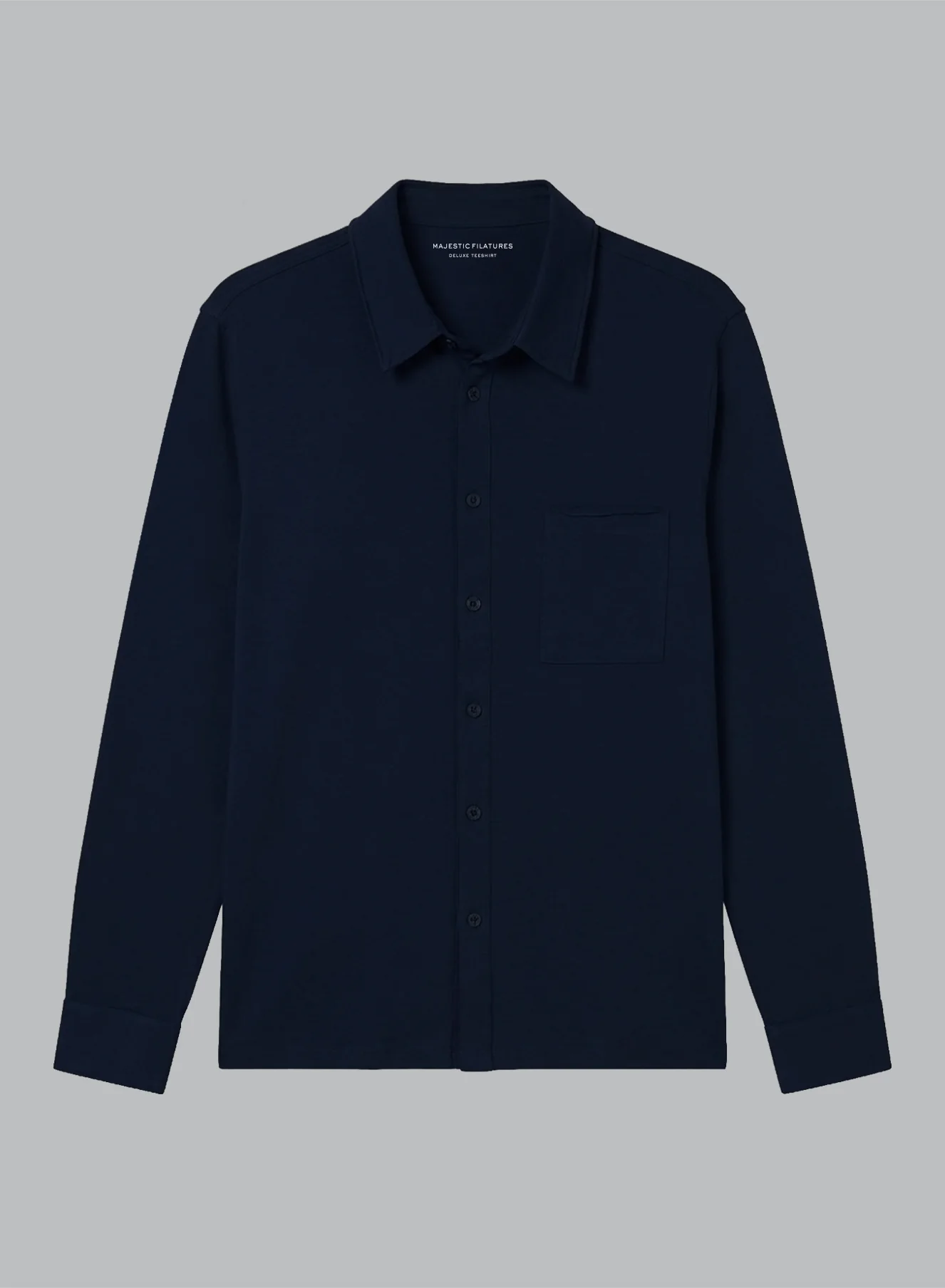 Chemise Marine Col Chemise Manches Longues en Coton Organique - Image 6