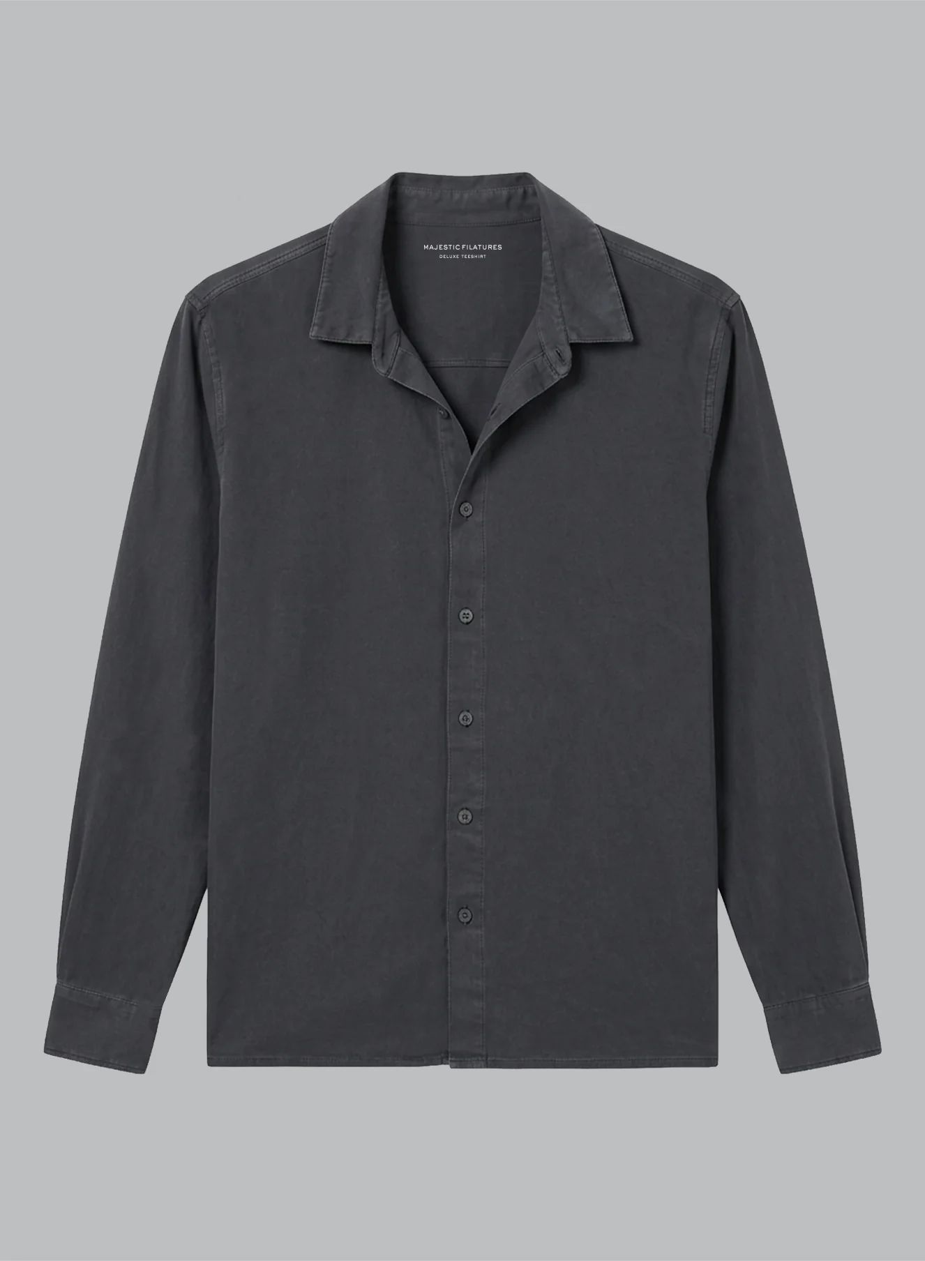 Chemise Noire HD Manches Longues en Coton organique / Elasthanne - Image 6