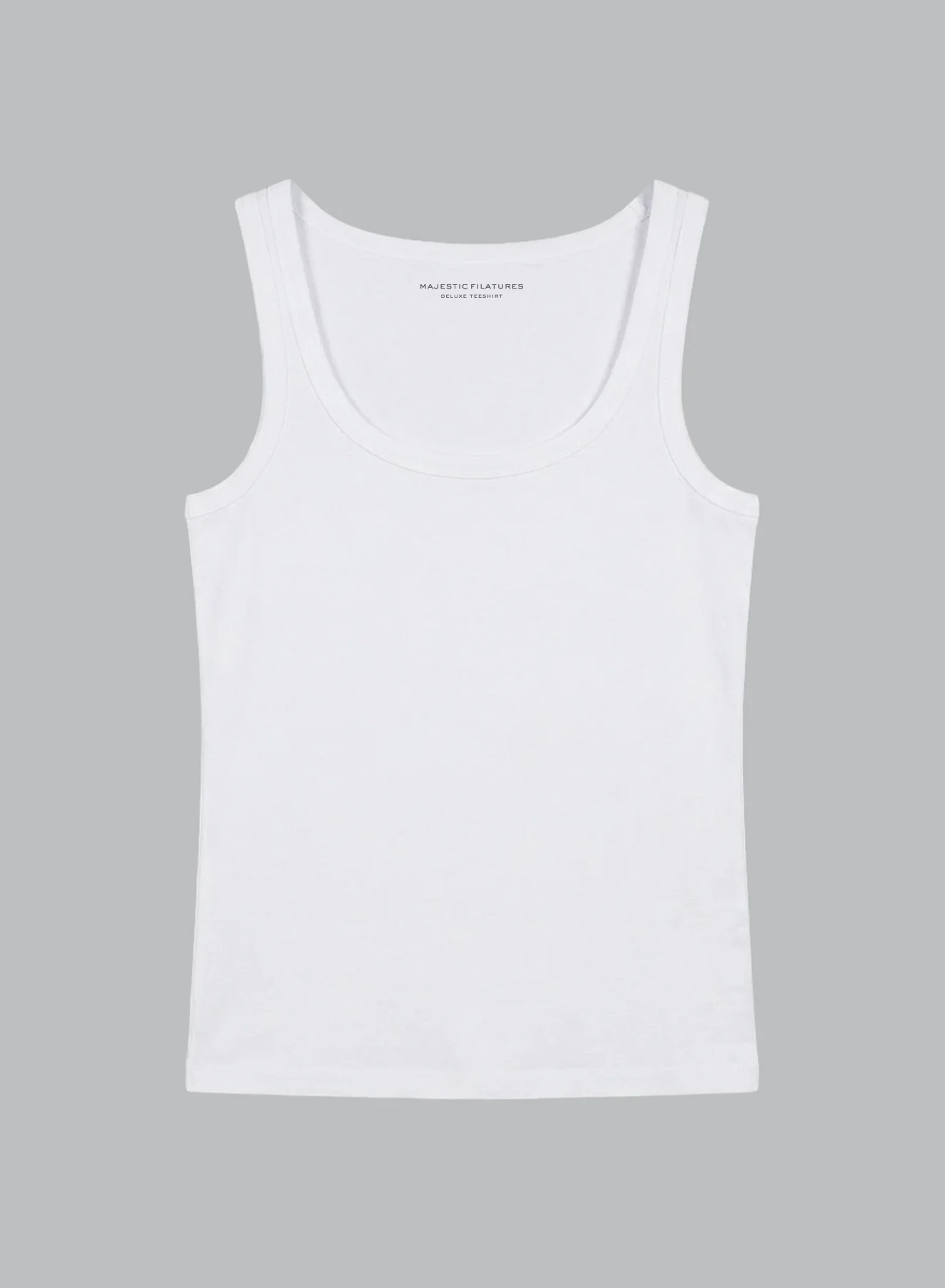 Débardeur Blanc Col U Sans Manches en Lyocel, Tencel / Coton Organique - Image 6