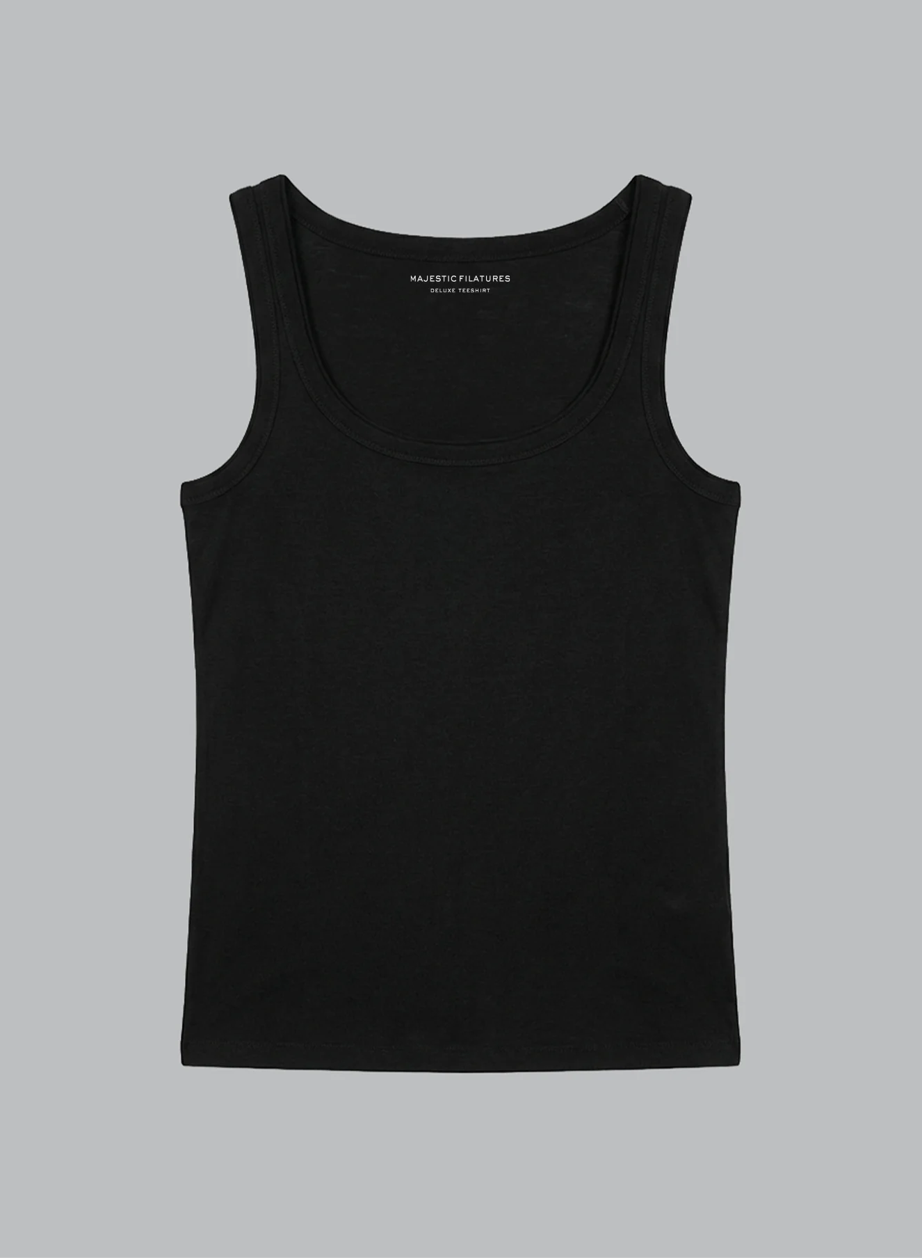 Débardeur Noir Col U Sans Manches en Lyocel, Tencel / Coton Organique - Image 6