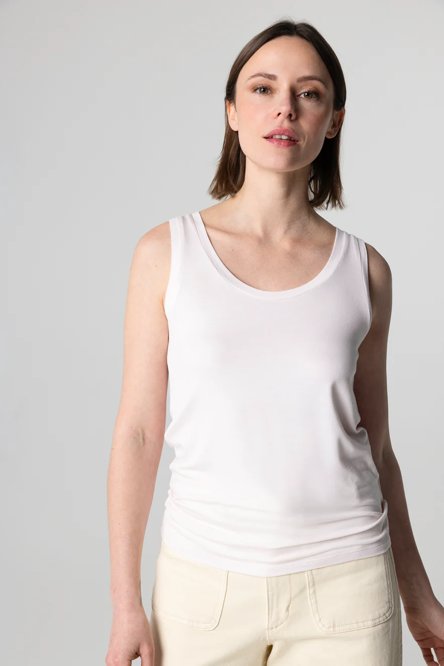 Débardeur Eau De Rose Col U Sans Manches en Viscose / Elasthanne