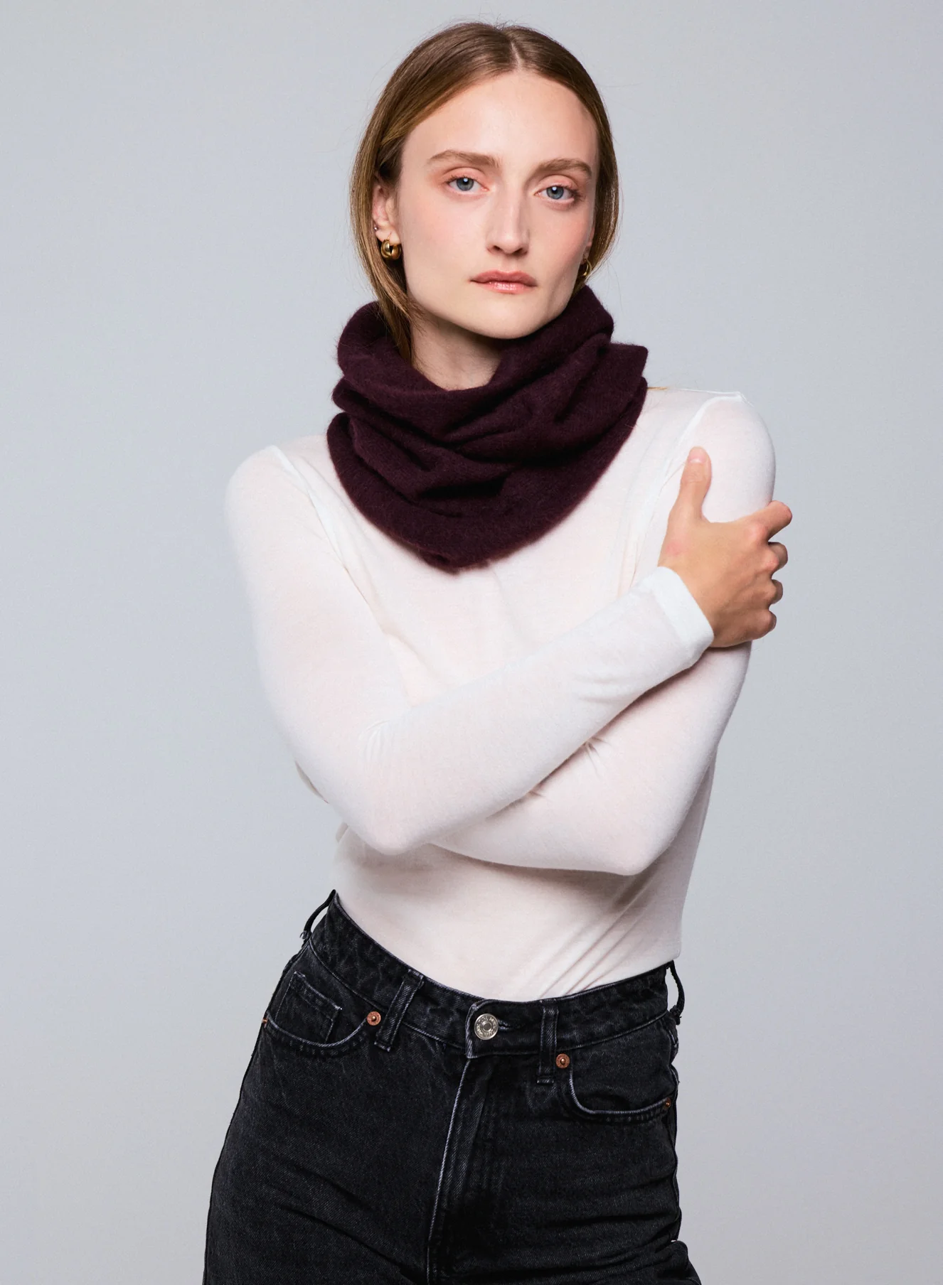 Col Long Aubergine en Raccoon - Image 5