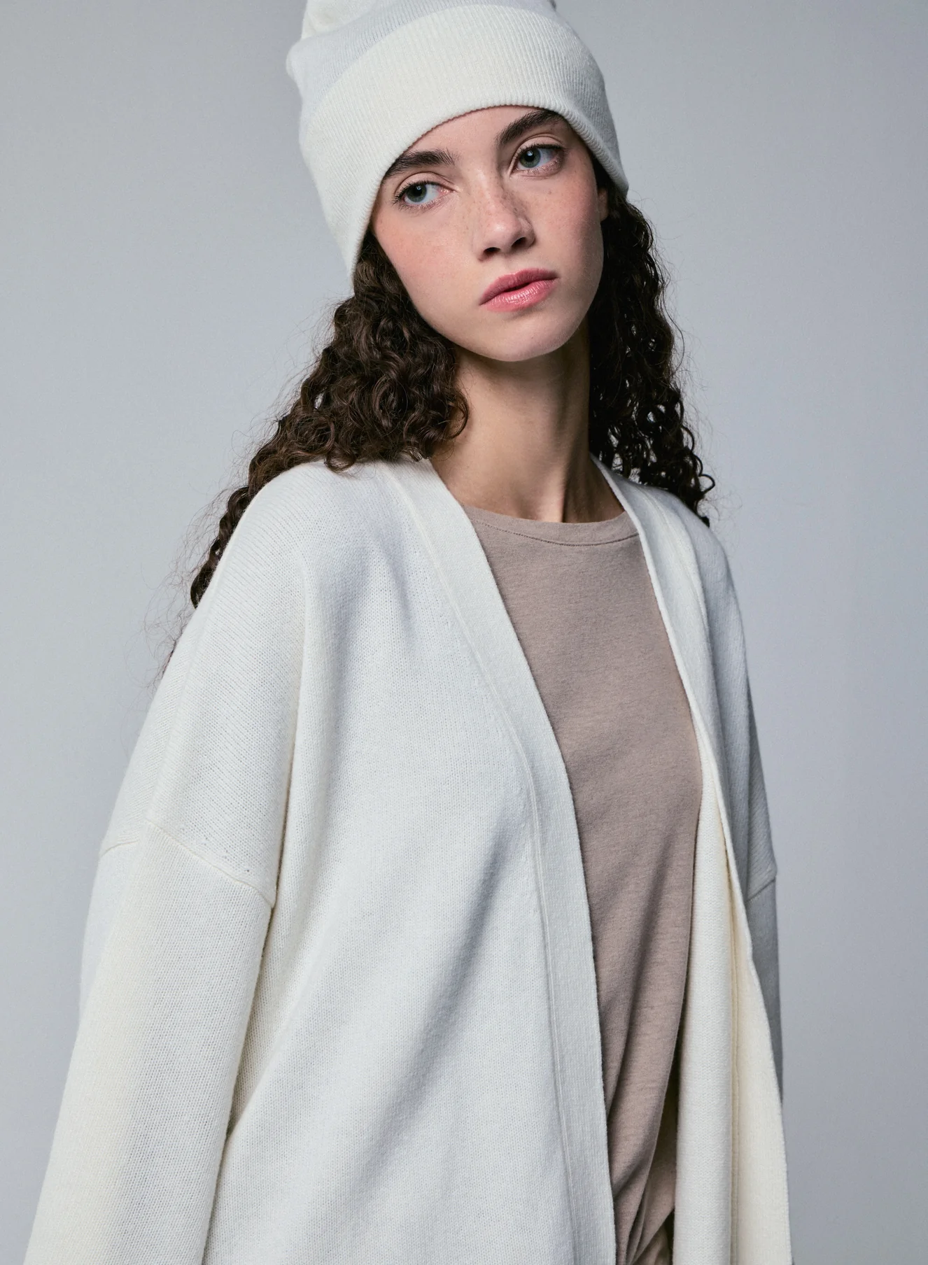 Gilet Milk Col Châle Manches Longues en Laine merinos - Image 4