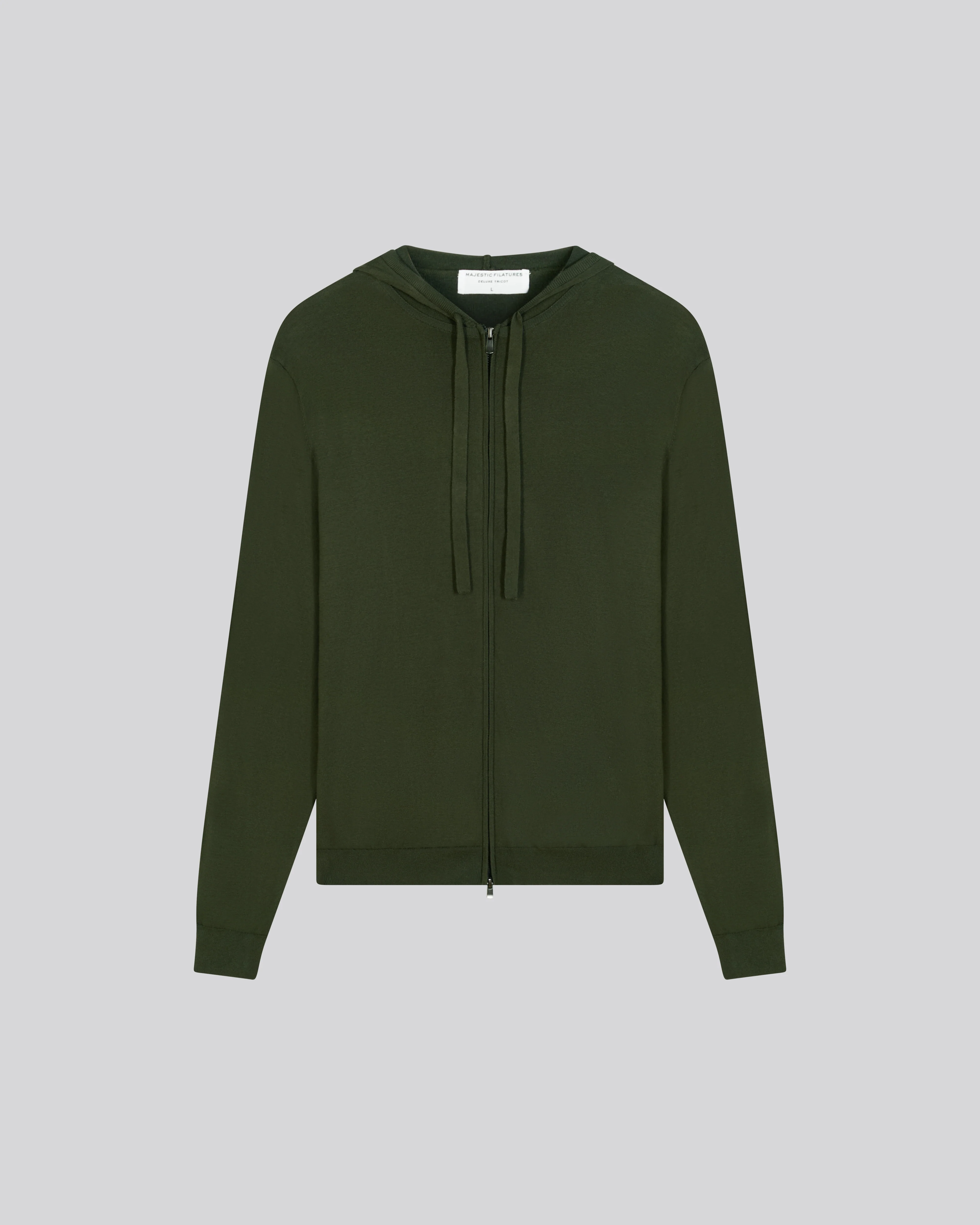 Gilet Vert Capuche Manches Longues en Coton organique / Elasthanne - Image 7