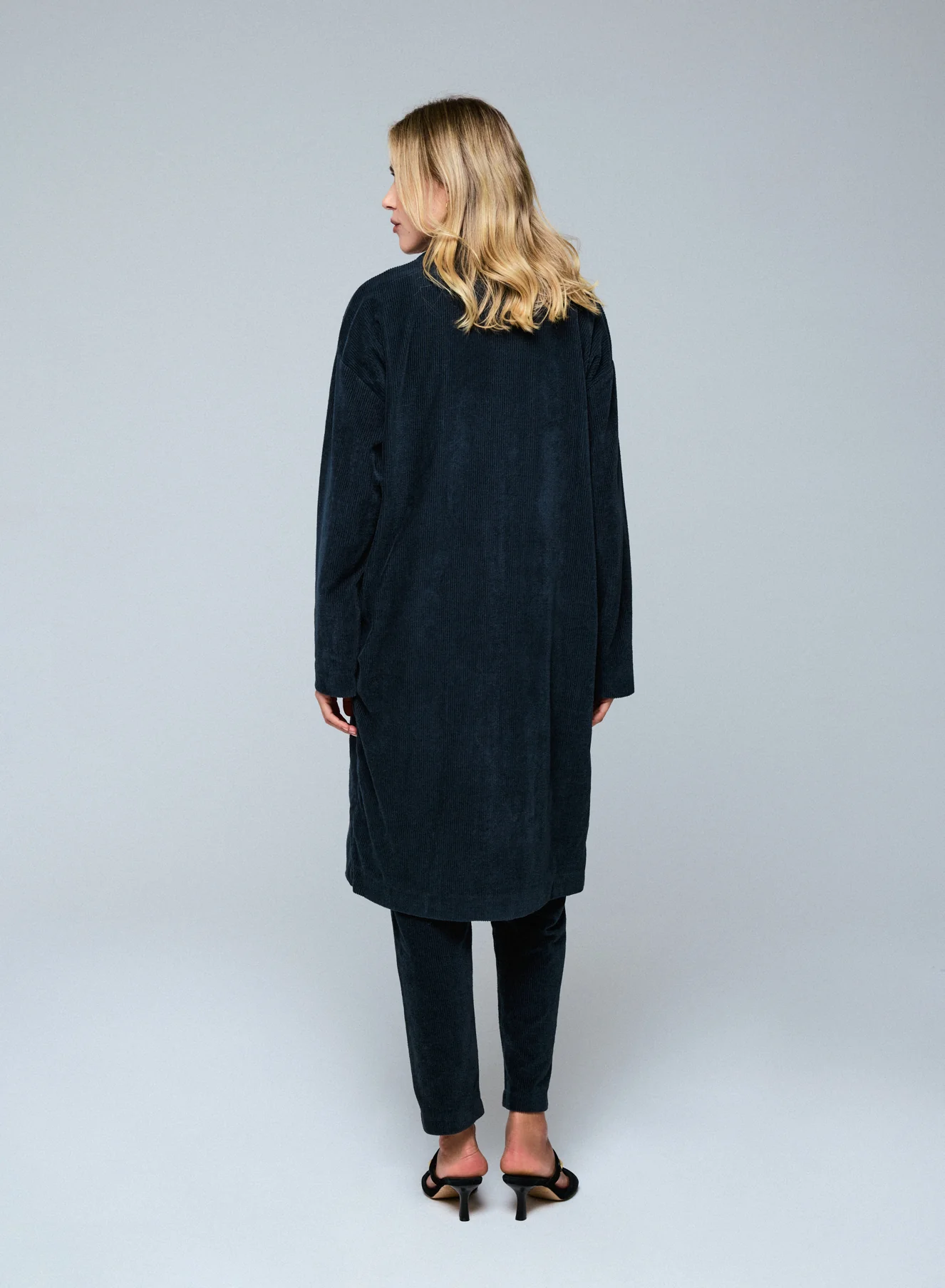 Manteau Gris Veste Manches Longues en Coton Organique / Polyester - Image 5