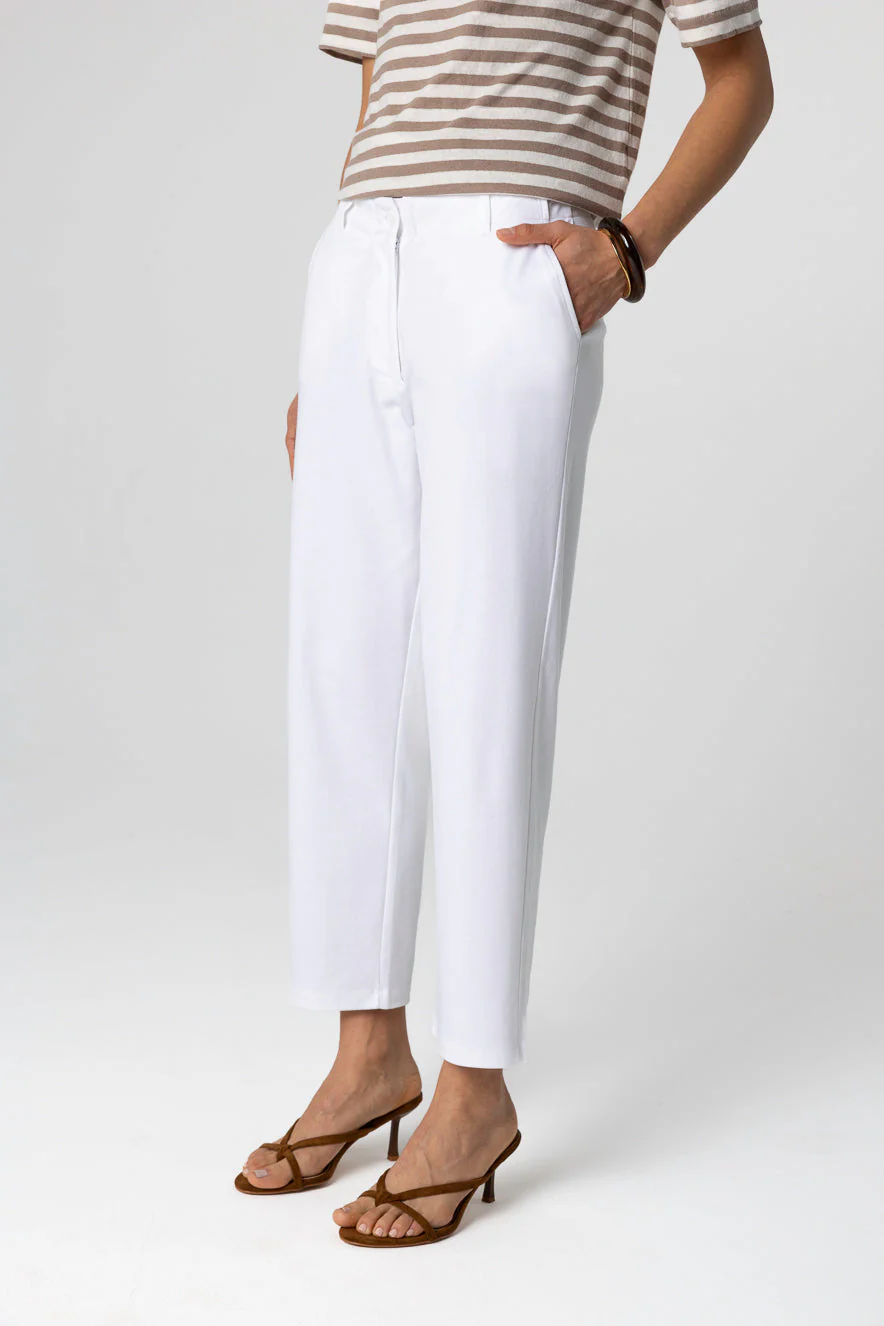 Pantalon Blanc en Coton Supima - Image 2