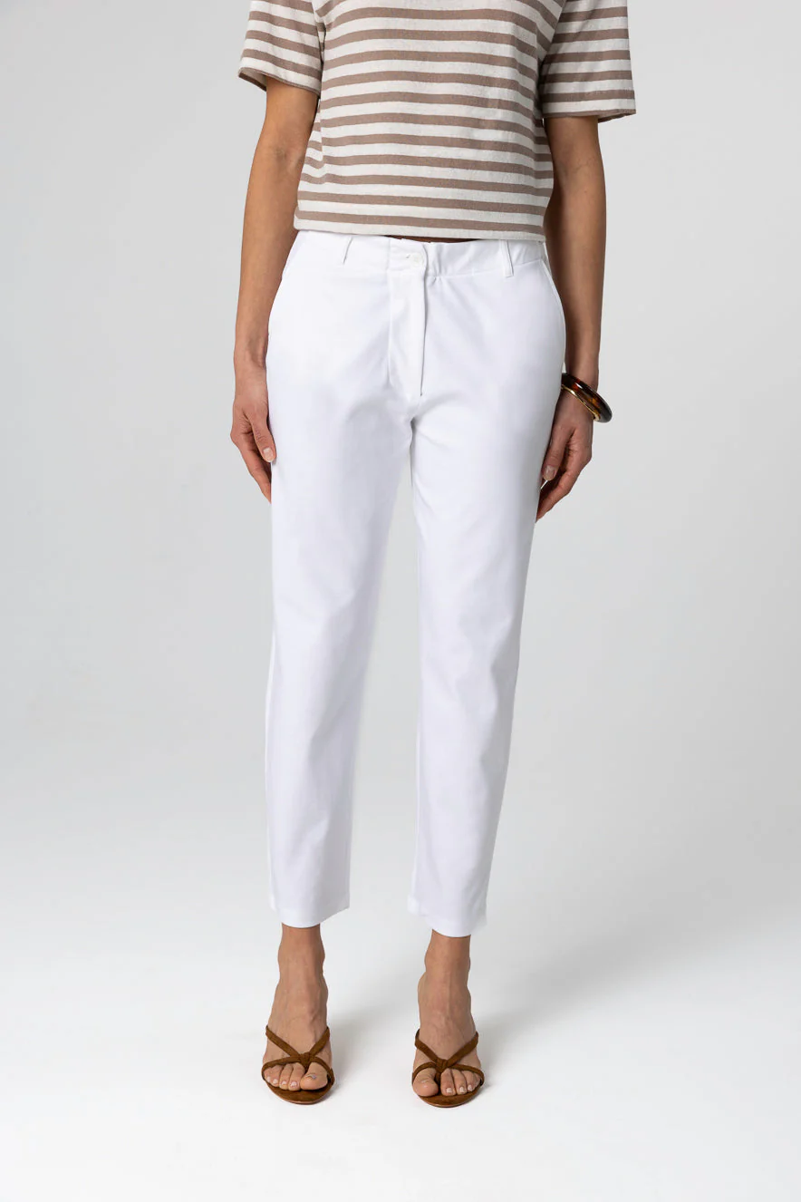 Pantalon Blanc en Coton Supima - Image 5
