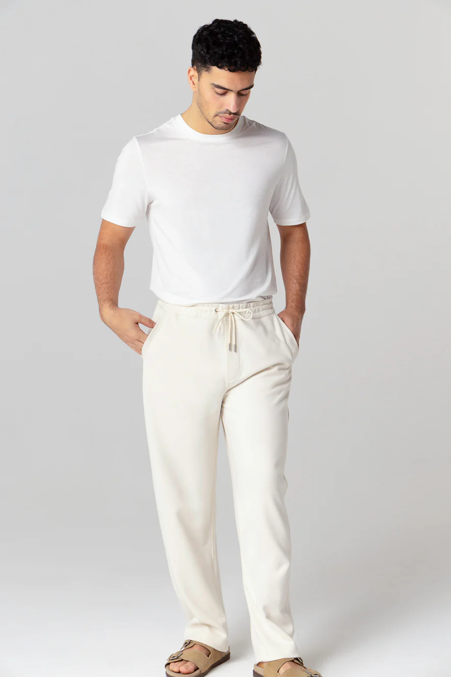 Pantalon Crème en Lyocel, Tencel / Coton Organique