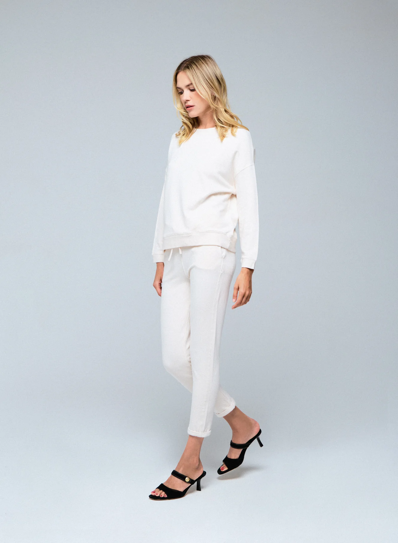 Pantalon Crème en Viscose / Elasthanne - Image 5