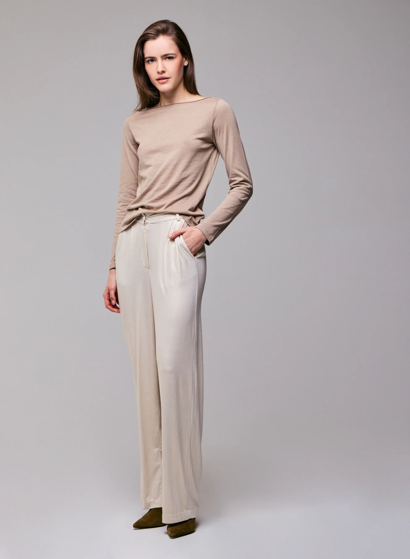 Pantalon Blanc en Viscose / Elasthanne