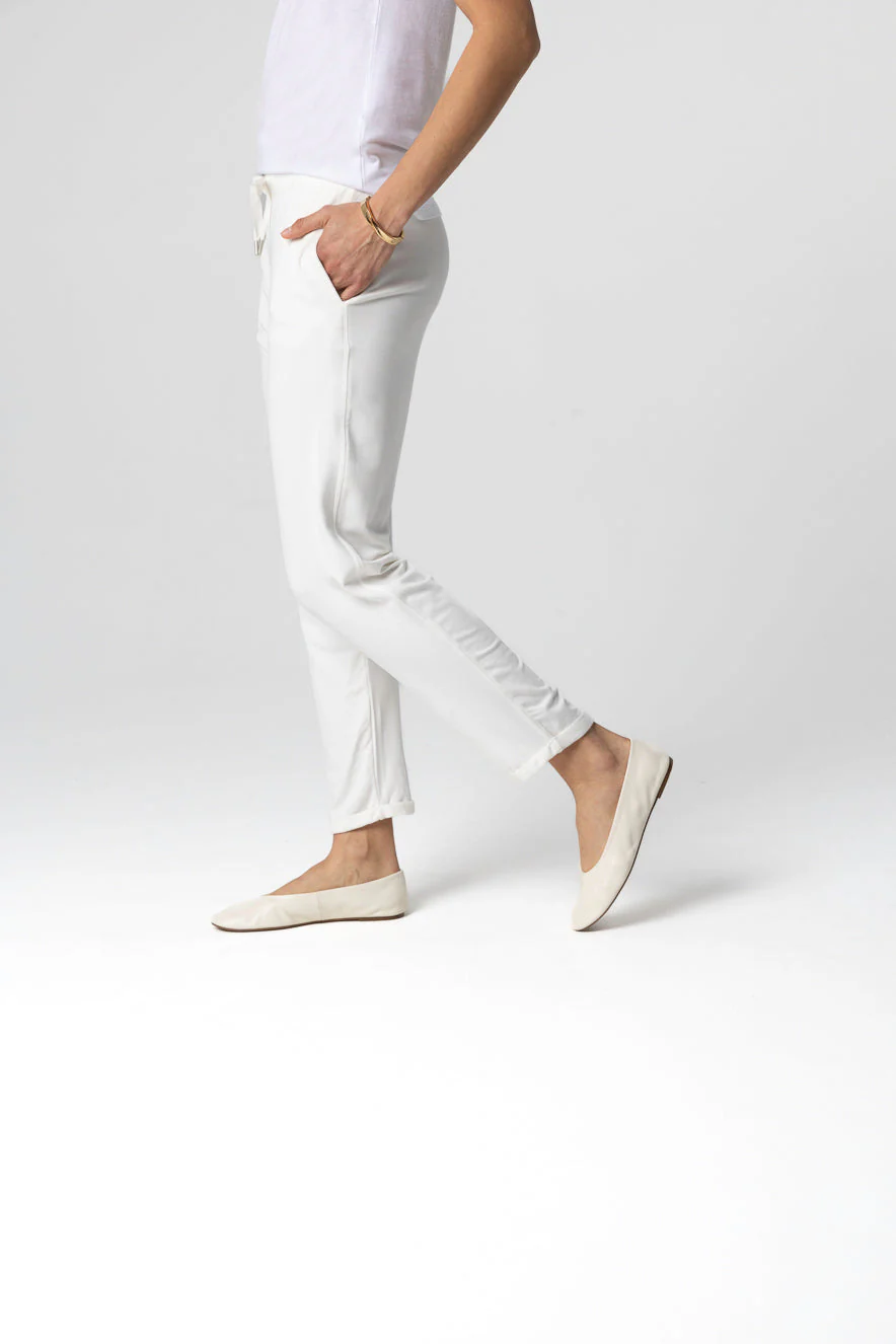 Pantalon Crème en Viscose / Élasthanne - Image 3