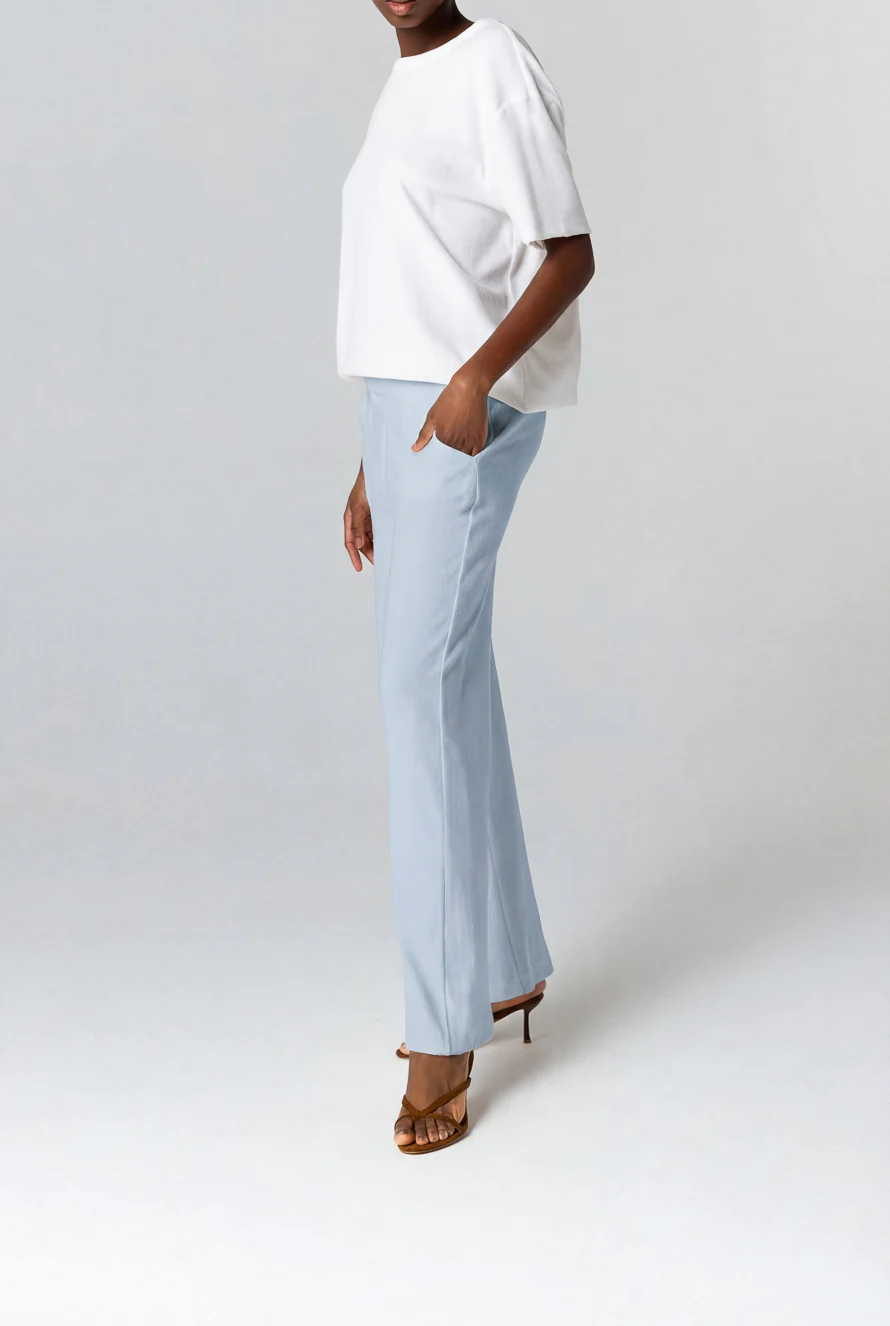 Pantalon Bleu Clair en Coton Organique / Polyamide - Image 2