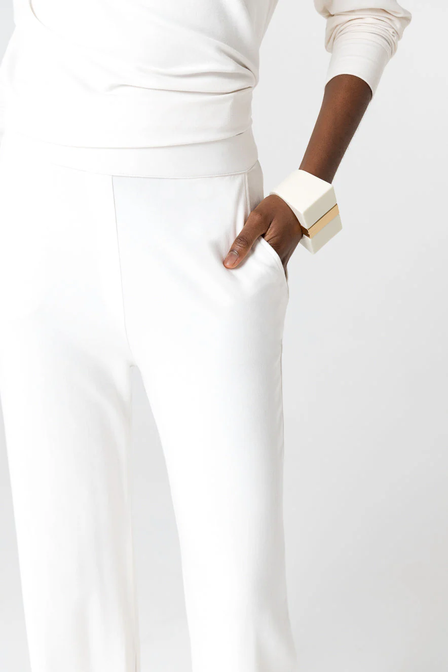 Pantalon Crème en Viscose / Elasthanne - Image 5
