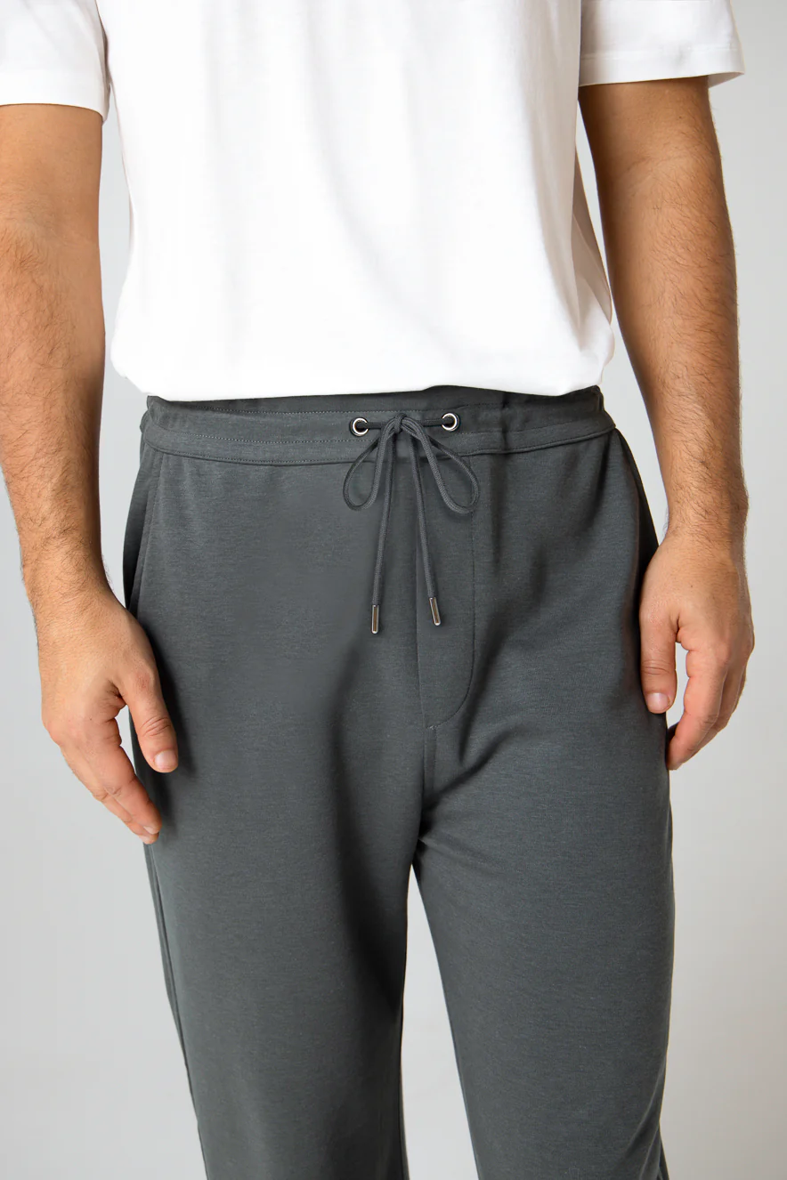 Pantalon Gris Foncé en Lyocel, Tencel / Coton Organique - Image 4