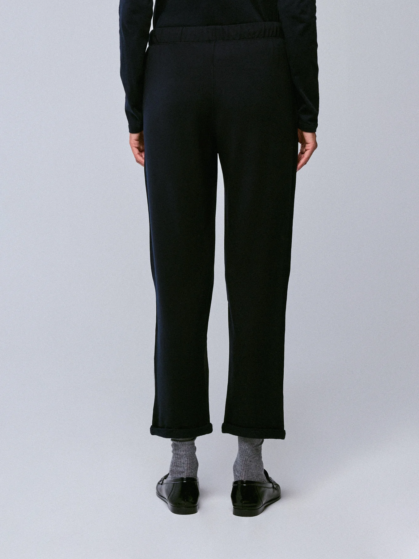 Pantalon Marine avec Poches en Viscose et Élasthanne - Image 3