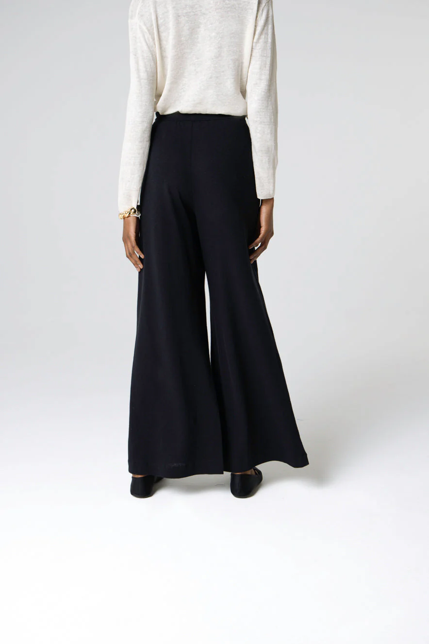Pantalon Noir en Coton / Lin - Image 3
