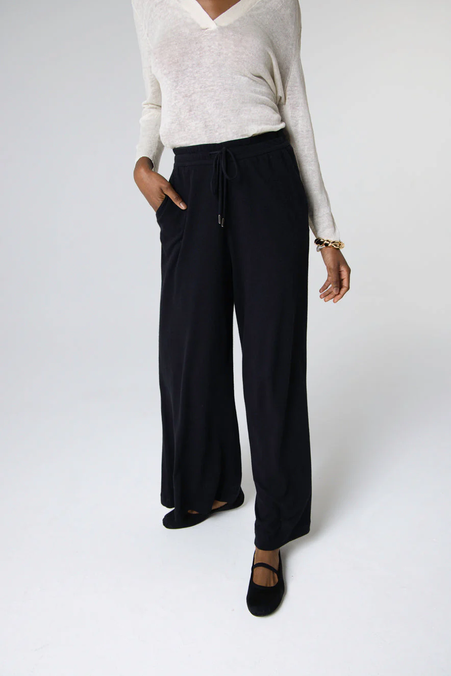 Pantalon Noir en Coton / Lin - Image 5