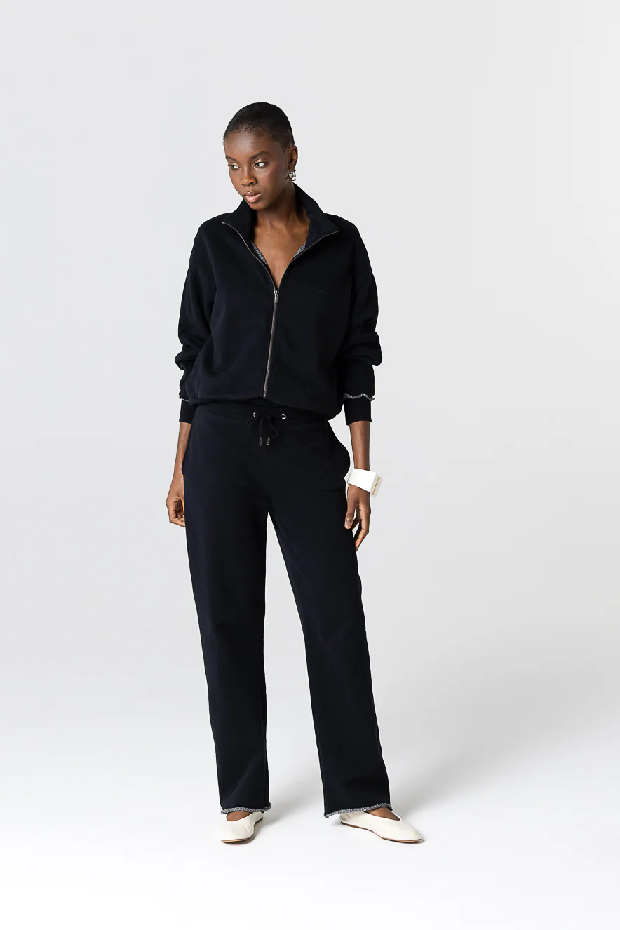 Pantalon Noir en Coton organique / Coton