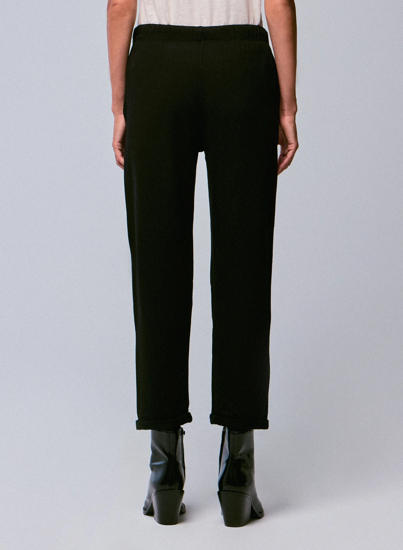 Pantalon Noir avec Poches en Viscose et Élasthanne - Image 5