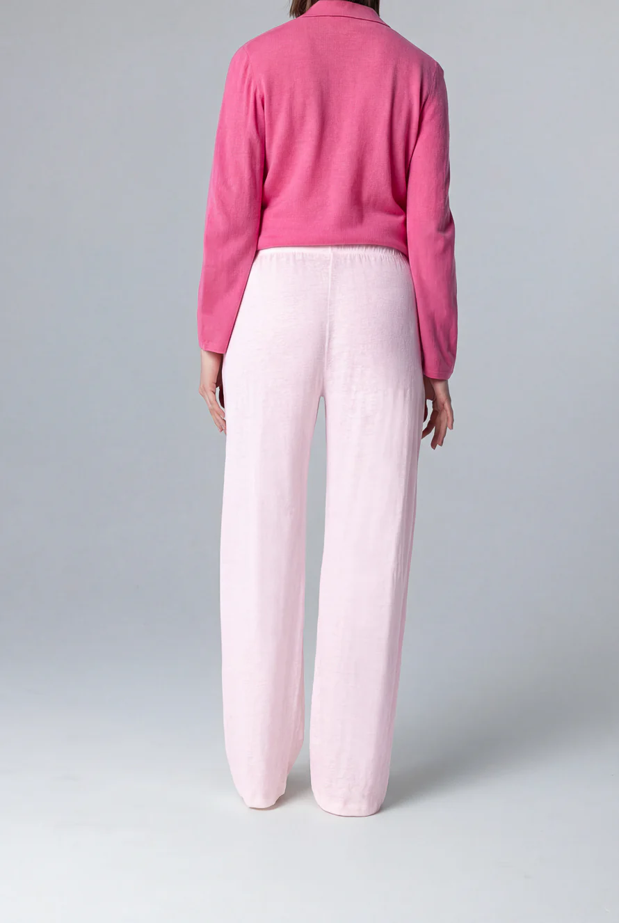 Pantalon Rose en Lin / Elasthanne