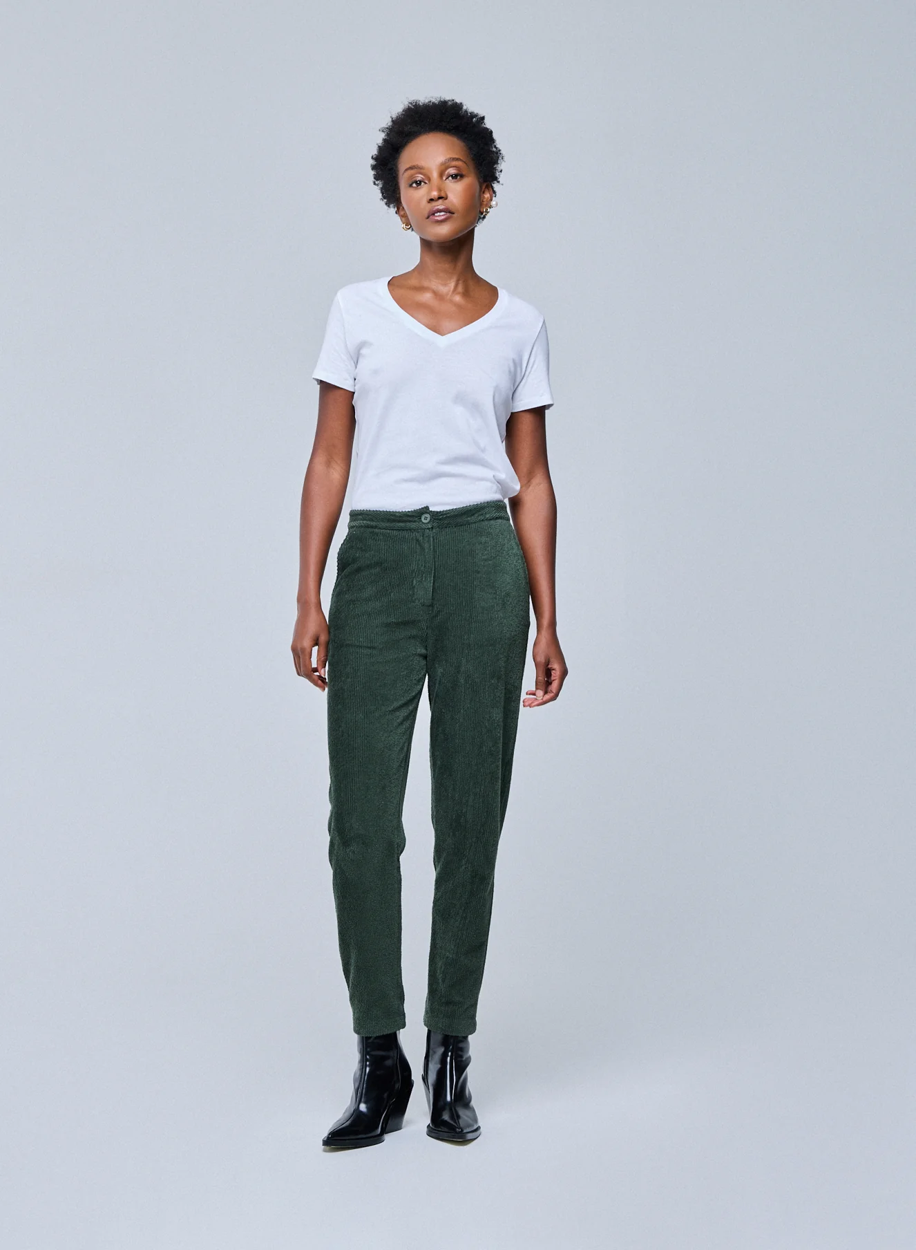 Pantalon Vert en Coton Organique / Polyester
