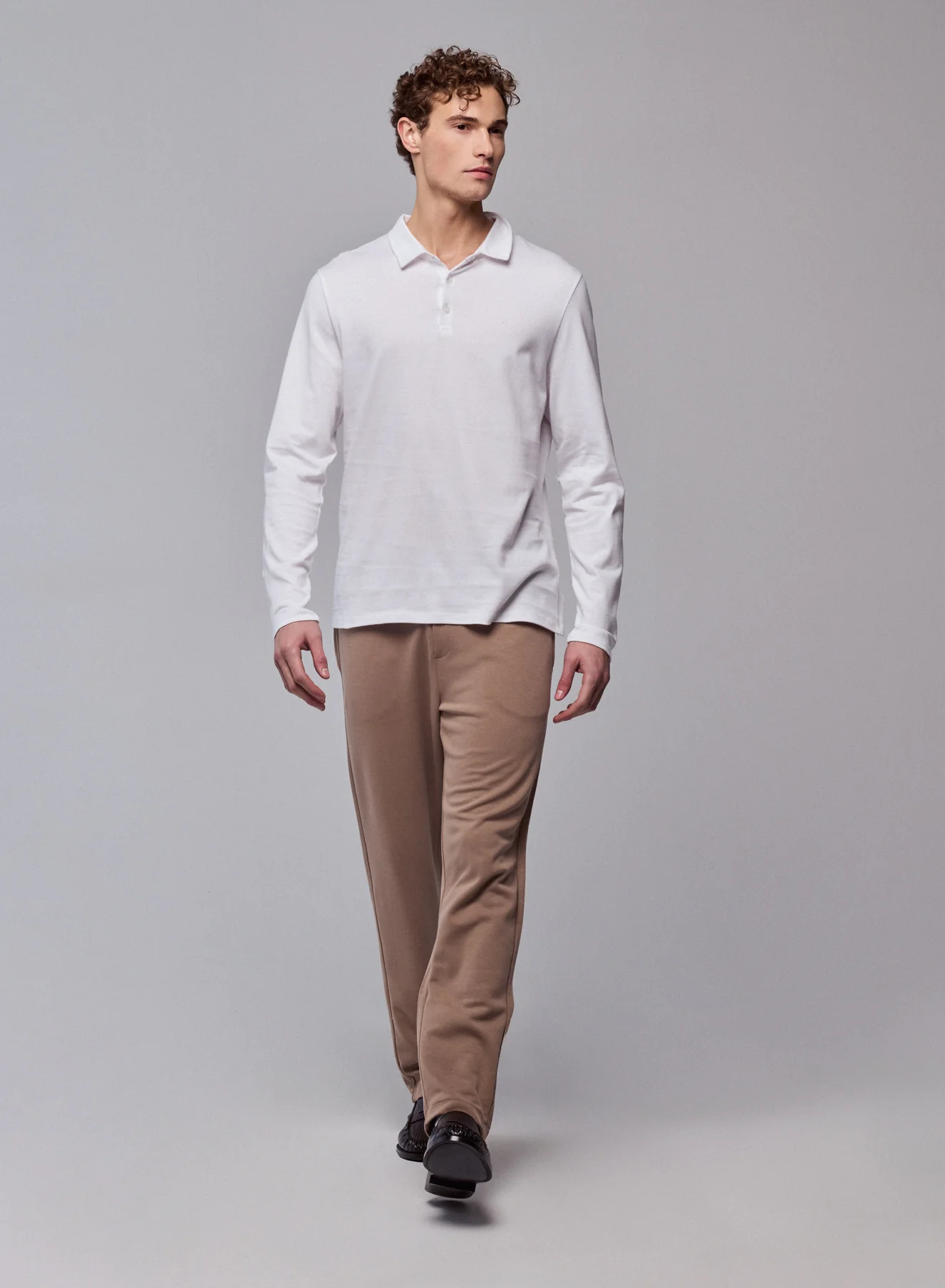 Polo Blanc Polo Manches Longues en Coton organique - Image 5