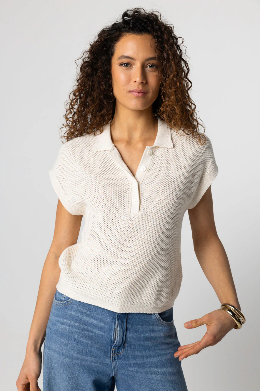 Polo Milk Sans Manches en Coton - Image 5