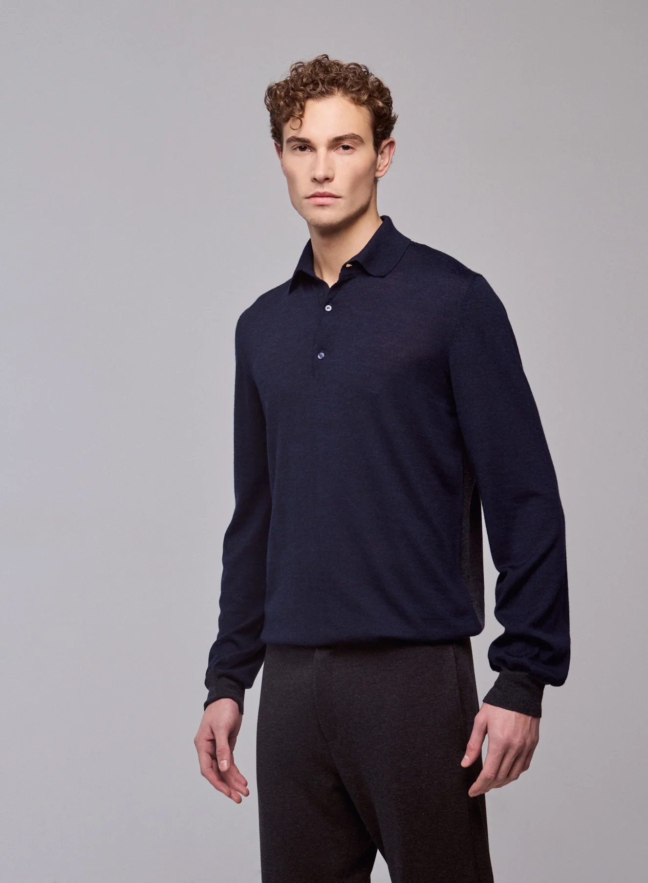 Polo Marine Polo Manches Longues en Laine merinos - Image 2