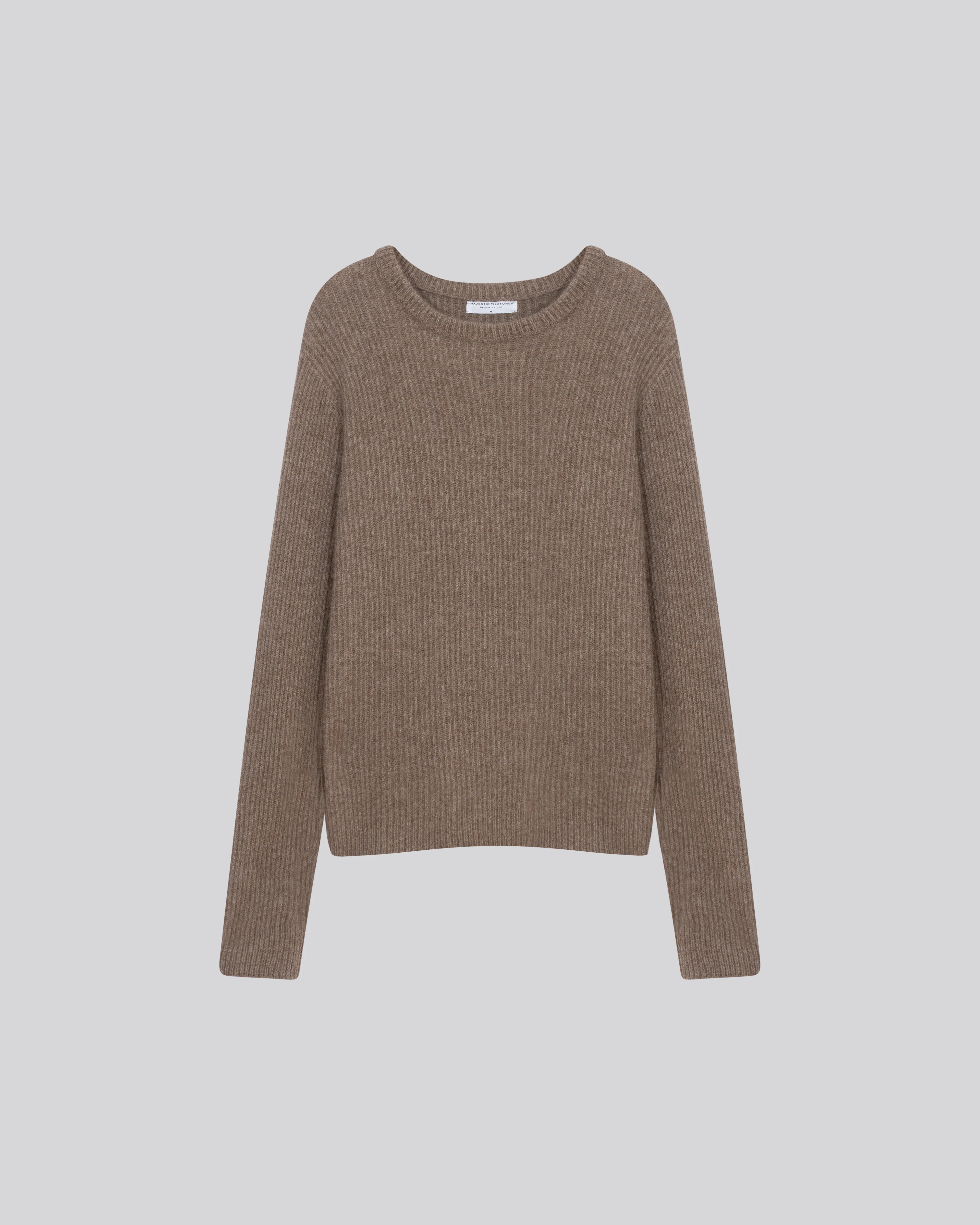 Pull Beige Col Rond Manches Longues en Laine / Fox / Polyamide - Image 6