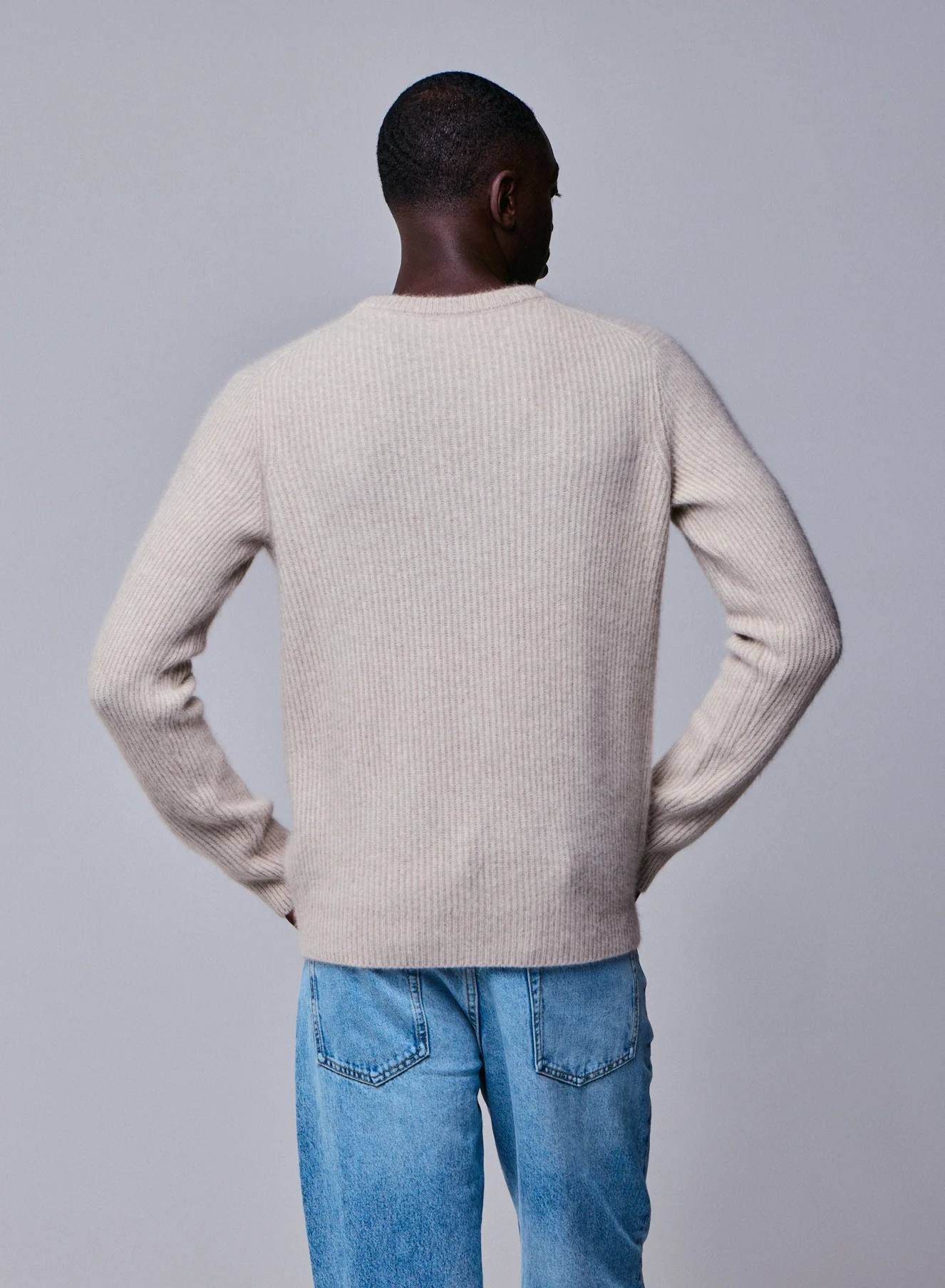 Pull Beige Col Rond Manches Longues en Laine / Fox / Polyamide - Image 5