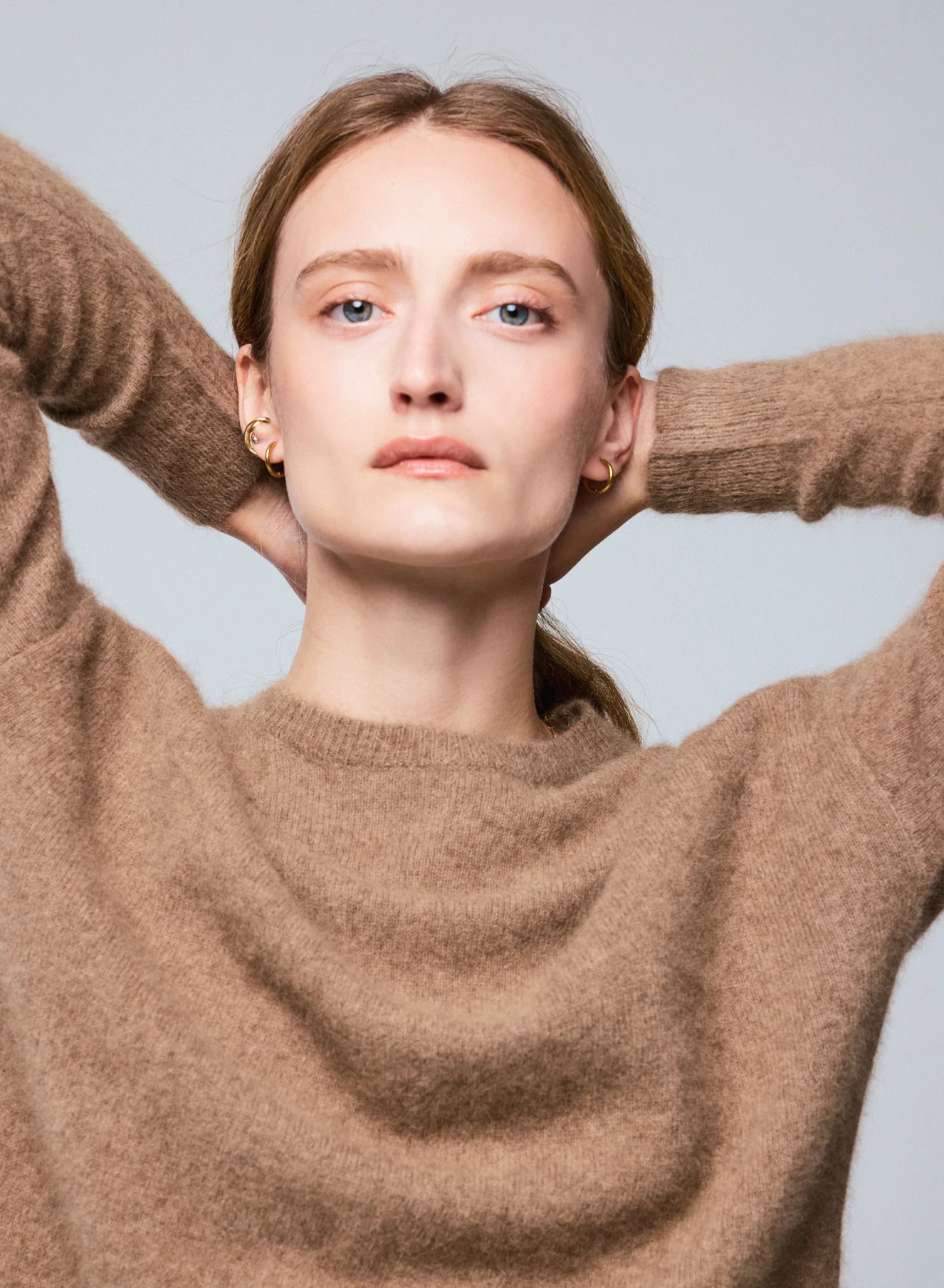 Pull Bison Col Rond Manches Longues en Raccoon / Polyamide - Image 3