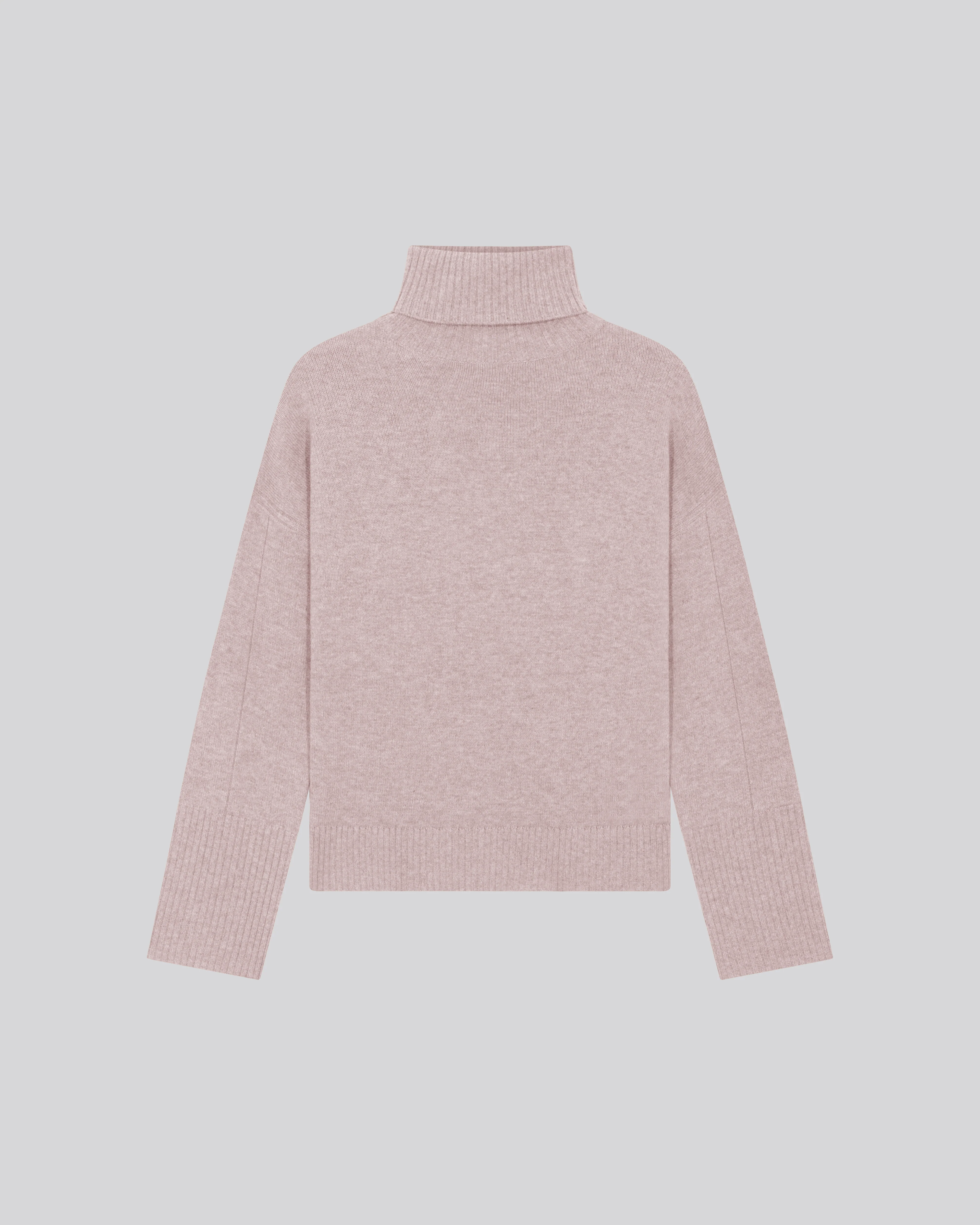 Pull Beige Col Roulé Manches Longues en Laine merinos - Image 6