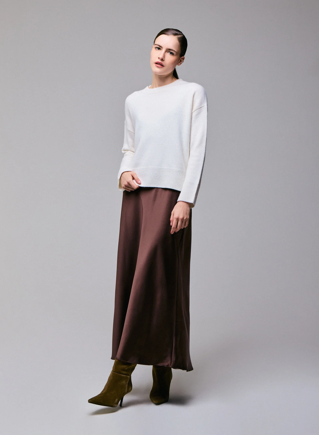 Pull Milk Col Rond Manches Longues en Laine / Cachemire - Image 5