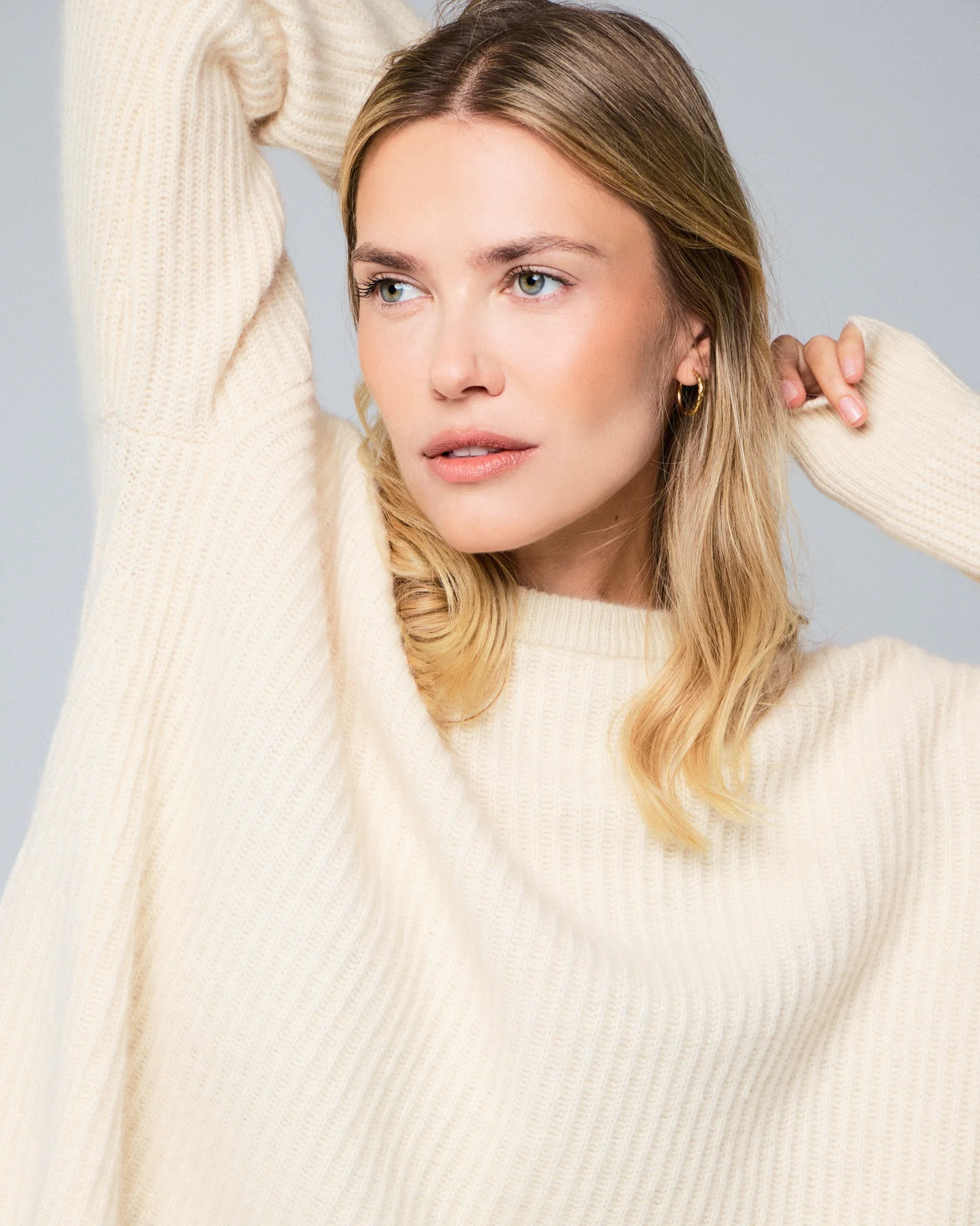 Pull Milk Col Rond Manches Longues en Laine / Fox / Polyamide - Image 3