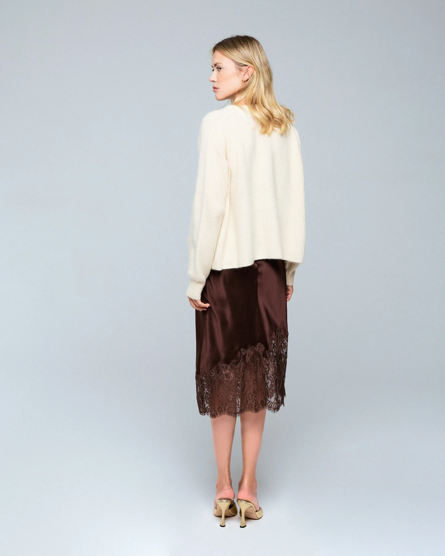 Pull Milk Col Rond Manches Longues en Laine / Fox / Polyamide - Image 5