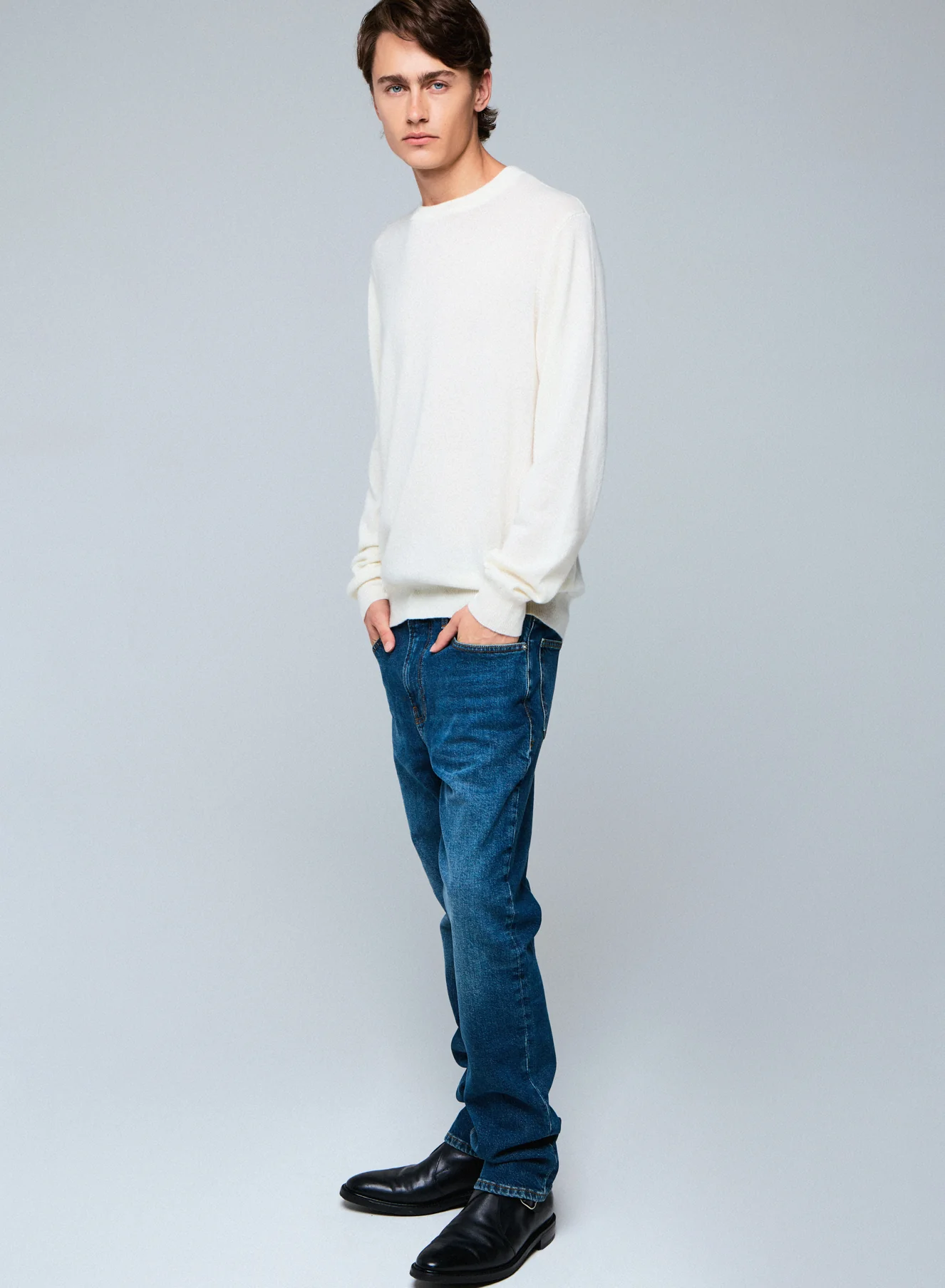 Pull Milk Col Rond Manches Longues en Cachemire - Image 2