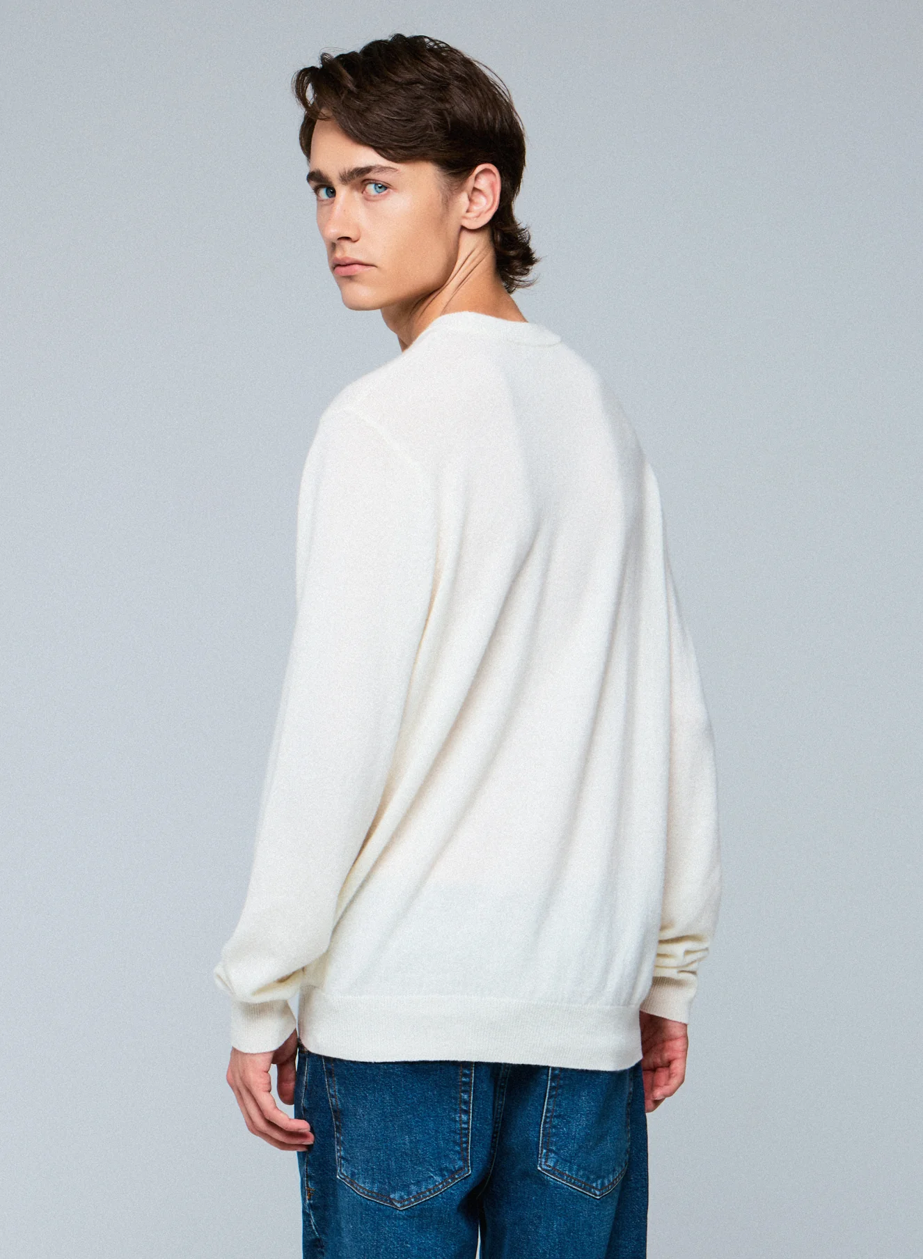 Pull Milk Col Rond Manches Longues en Cachemire - Image 5