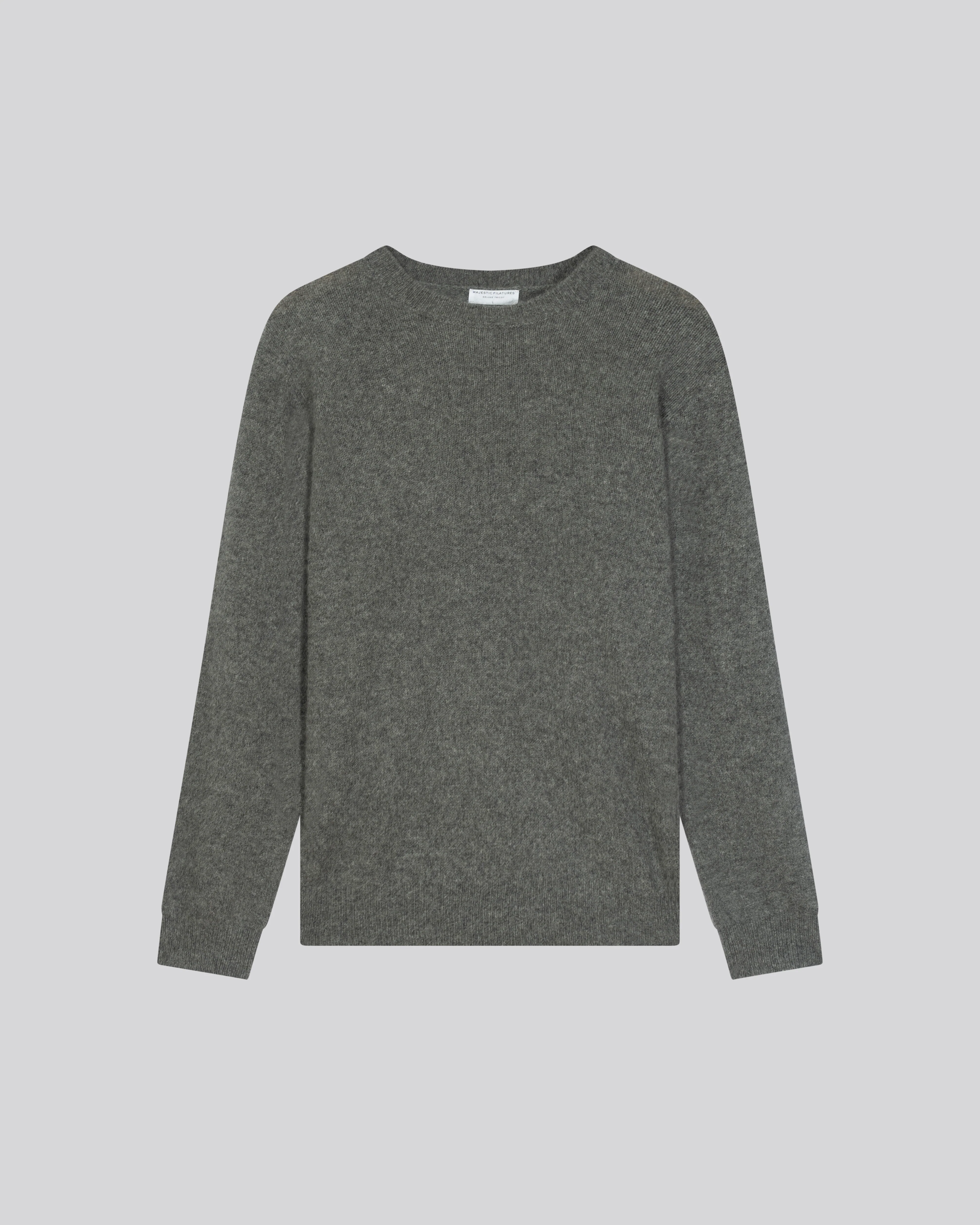 Pull Gris Col Rond Manches Longues en Laine / Fox / Polyamide - Image 6